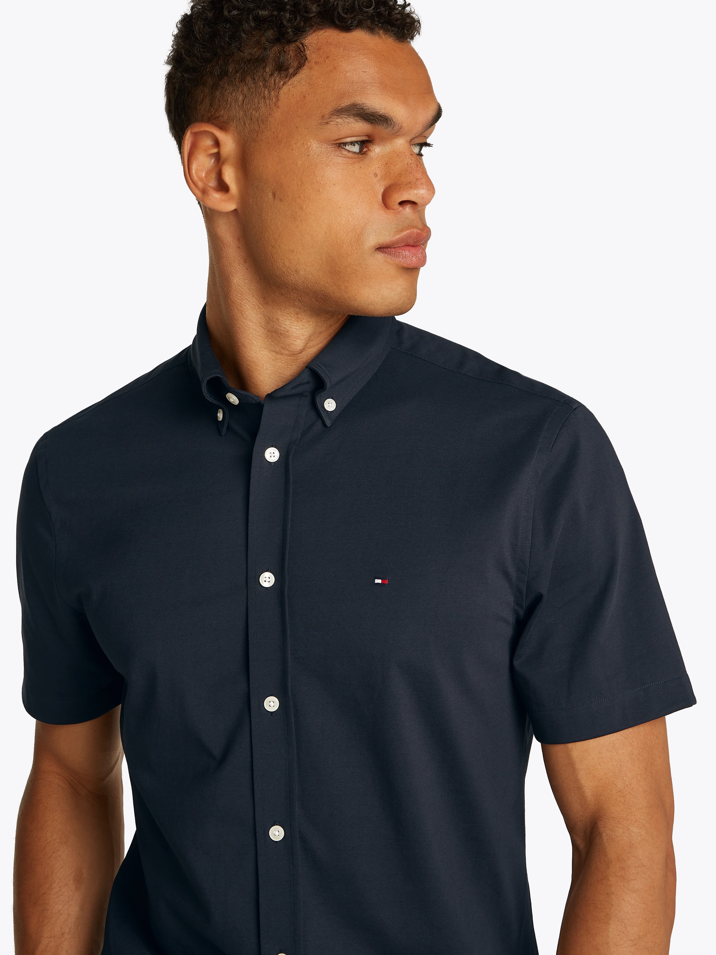 Tommy Hilfiger Kurzarmhemd »PERFORMANCE KNIT SOLID SS SHIRT«