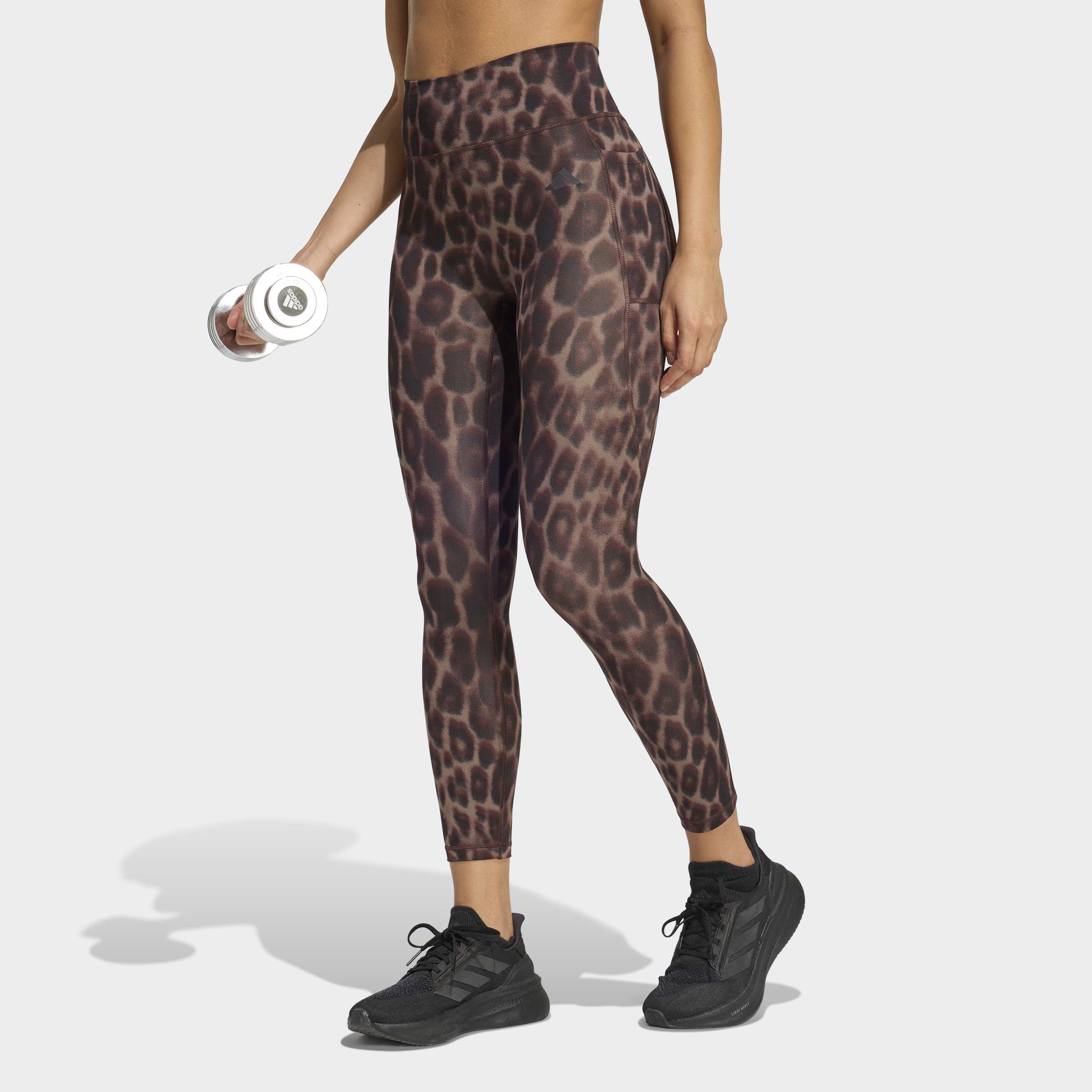 adidas Performance Trainingstights "OPTIME ESSENTIALS WORKOUT LEOPARD 7/8 LEGGINGS" in 7/8-Länge, für Erwachsene, mit climacool