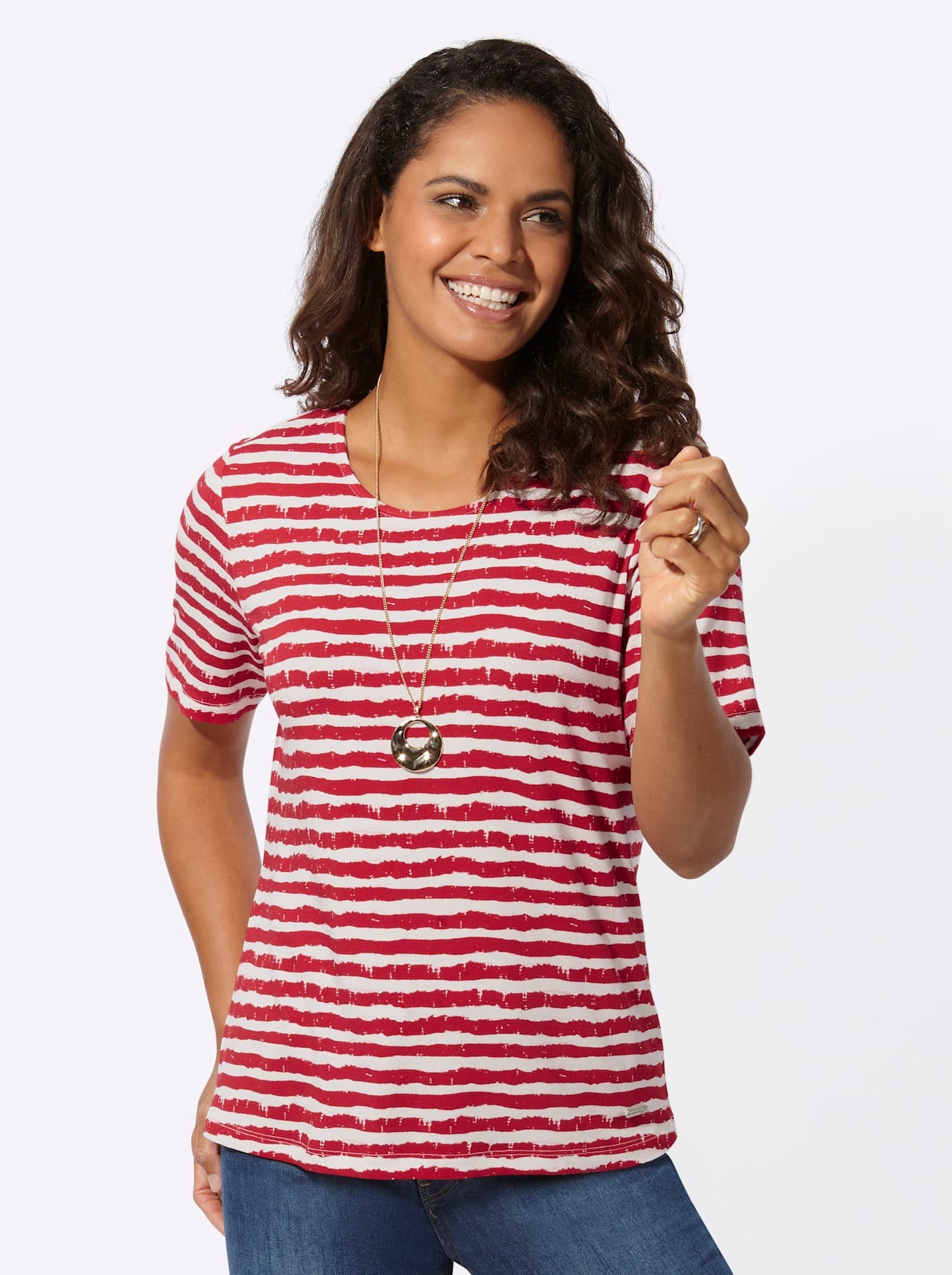 Casual Looks Kurzarmshirt "Ringelshirt" 1 Stk. günstig online kaufen