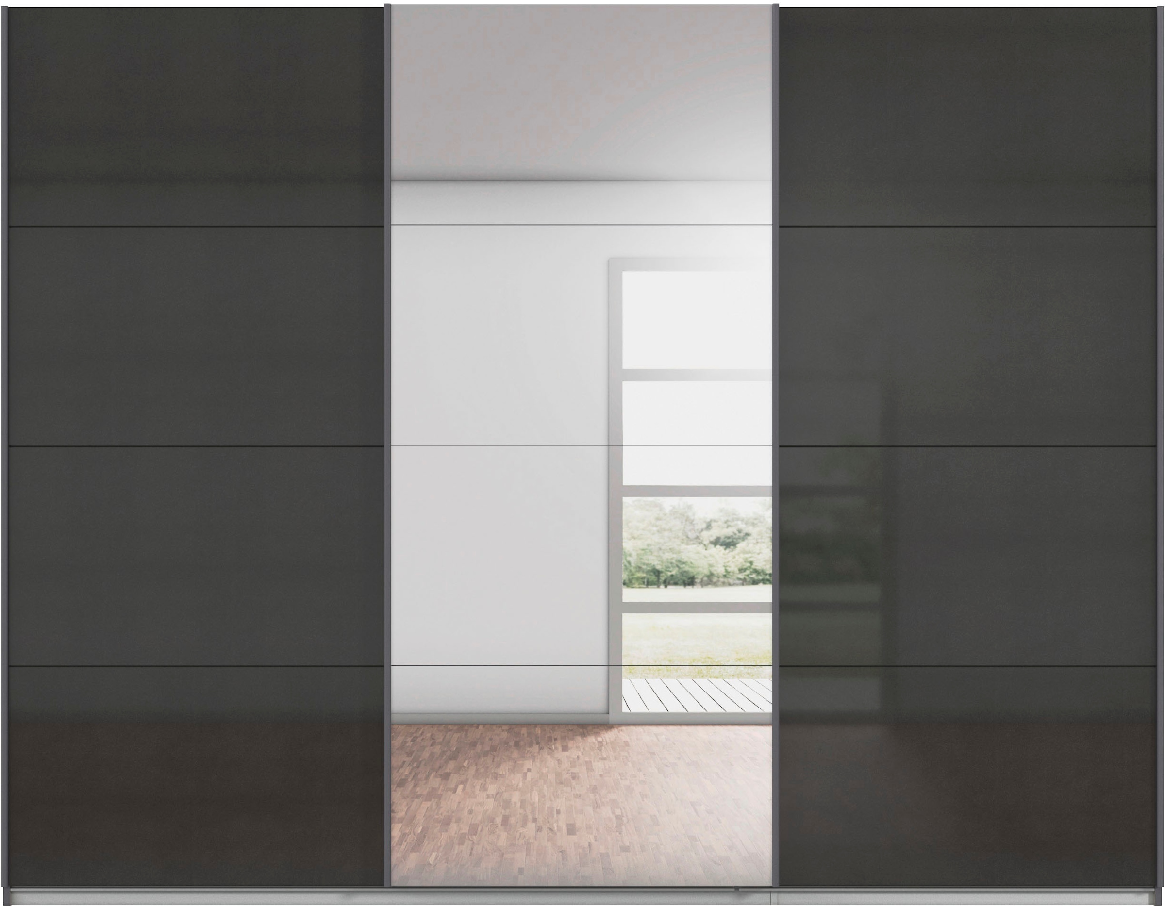 rauch Schwebetürenschrank »Kleiderschrank Schrank OTTO´S CHOICE Garderobe AGORDO«, (in zwei Griff-Farben), Top Innenausstattung, in 4 Breiten und 2 Höhen MADE IN GERMANY