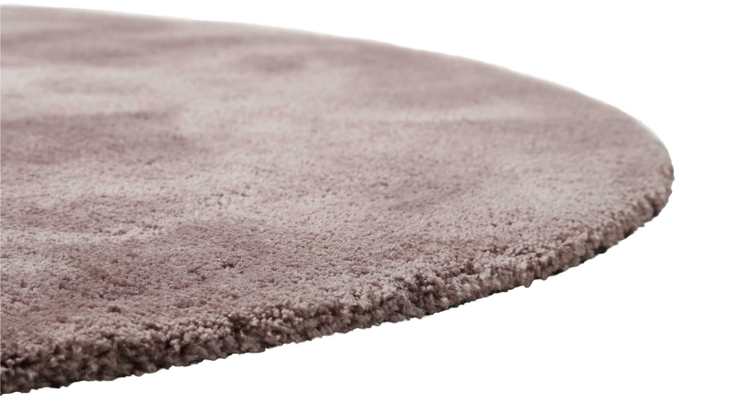 Homie Living Teppich »Pisa«, rund, 25 mm Höhe, Hochflor, Microfaser, uni, weich, Shaggy, Wohnzimmer, Schlafzimmer