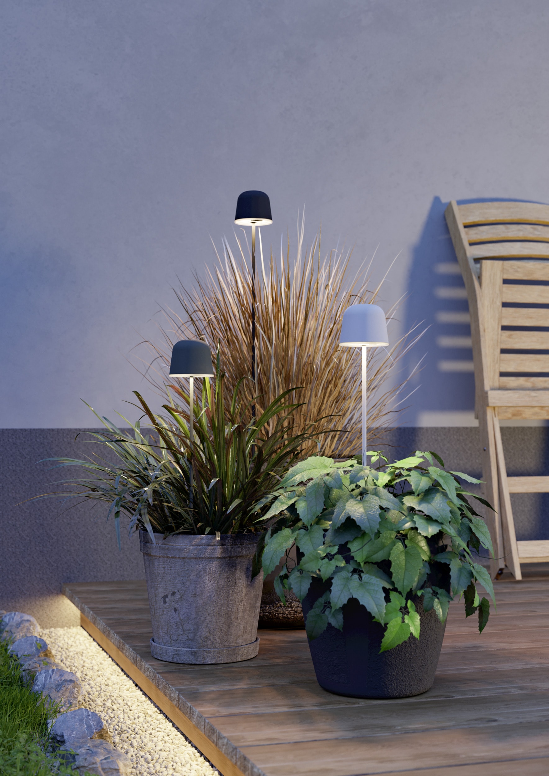 EGLO Tischleuchte »MANNERA-S Tischlampe - Alu, Stahl - LED - 1,8W - IP54« LED-Modul 1 Stk. Neutralweiß | Warmweiß Akku Tischleuchte, Außentischleuchte, Gartenlampe, H20 x Ø7,5 cm