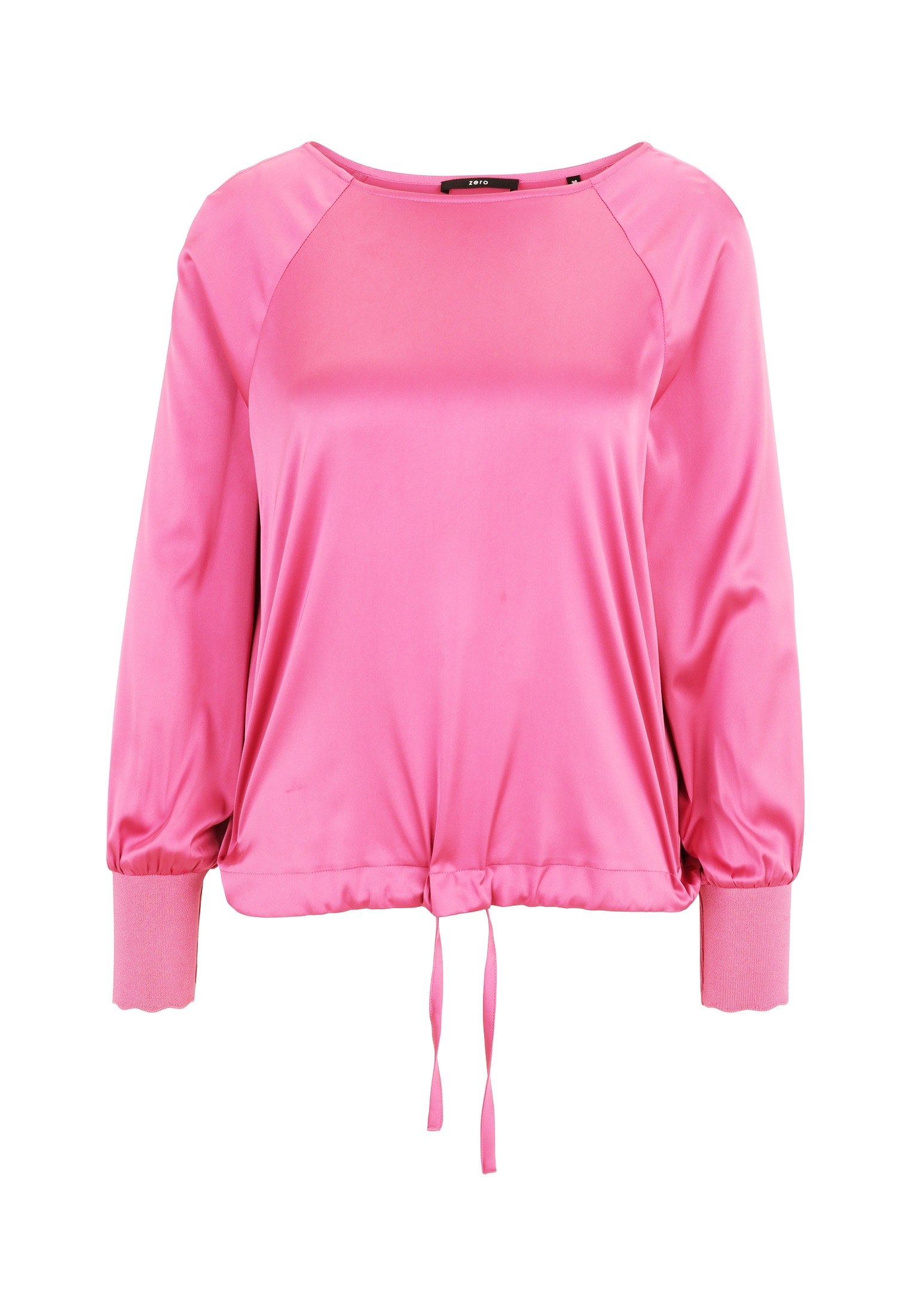 Zero Satinbluse "Damen mit Strickbündchen" günstig online kaufen