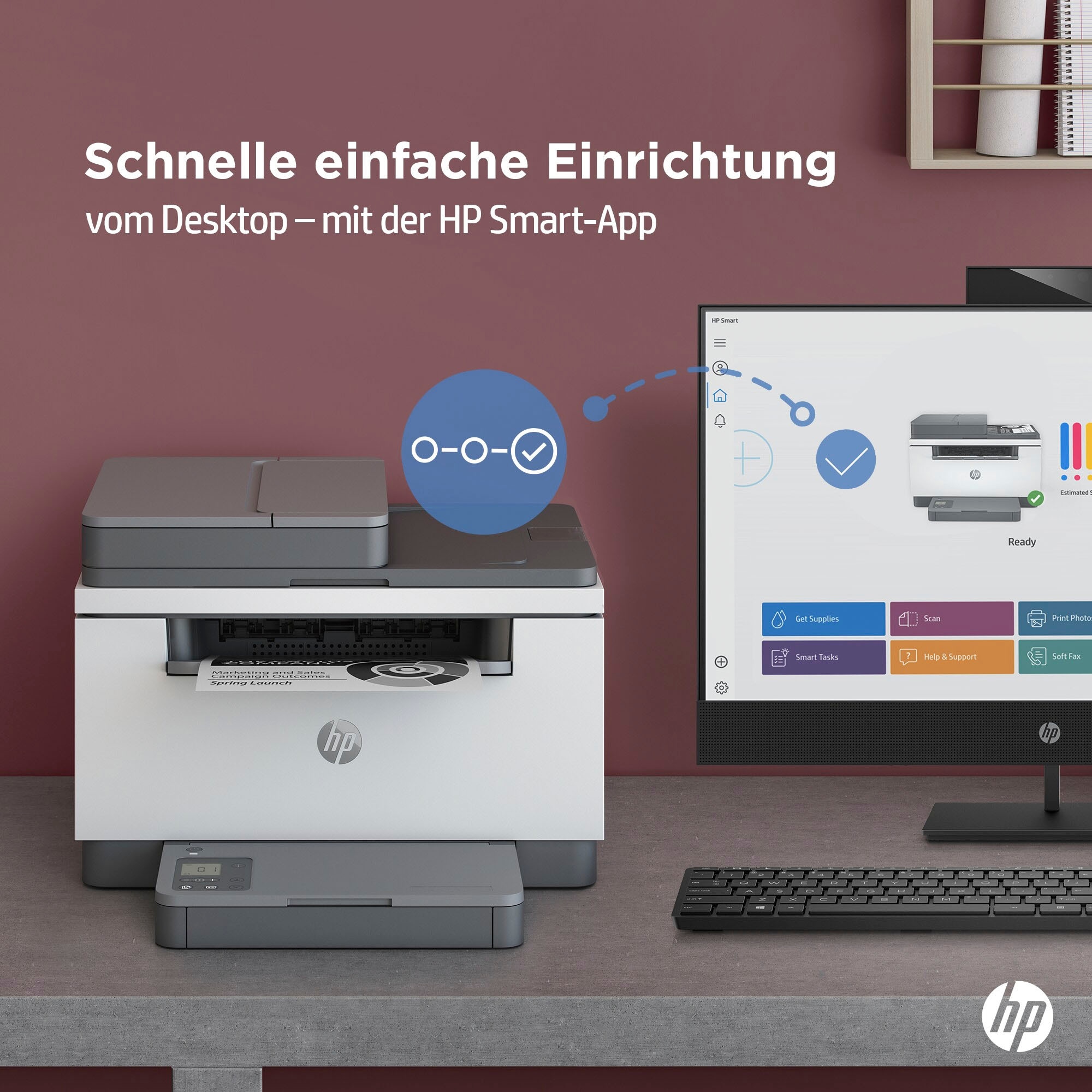 HP Multifunktionsdrucker »LaserJet MFP M234sdn«, 2 Monate gratis Drucken mit HP Instant Ink inklusive