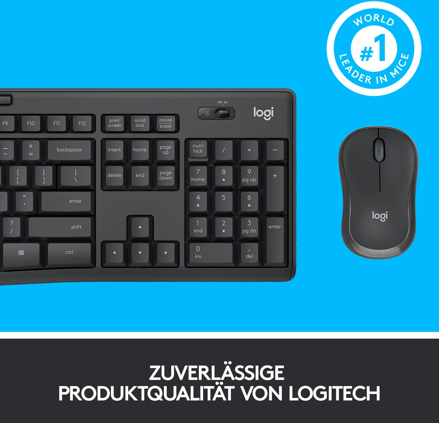 Logitech Tastatur- und Maus-Set »MK295 Silent Wireless Combo«