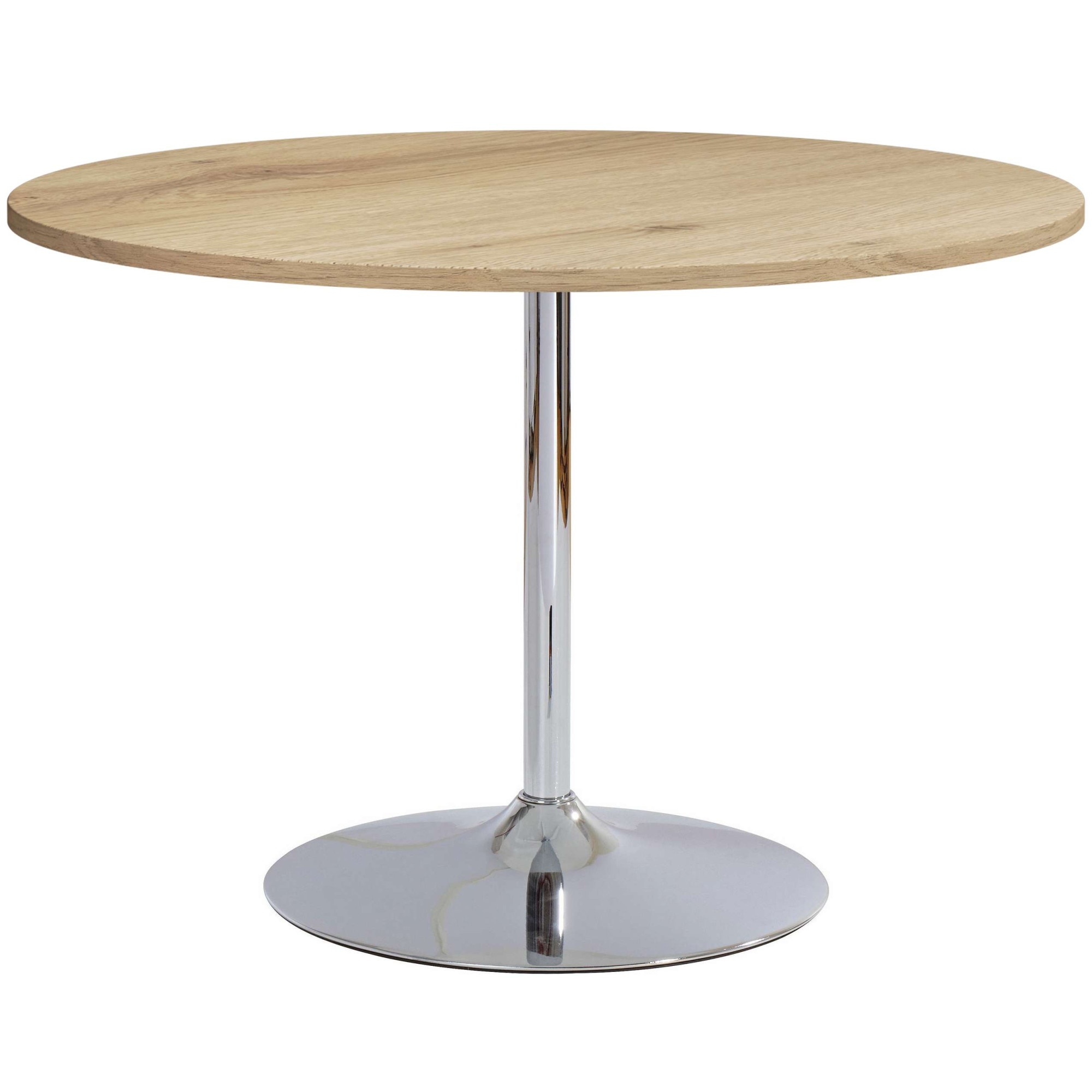 OTTO home Esstisch "Trompet" rund, Ø110 cm, Tischplatte Hochglanz oder Holzoptik, Trompetenfuß