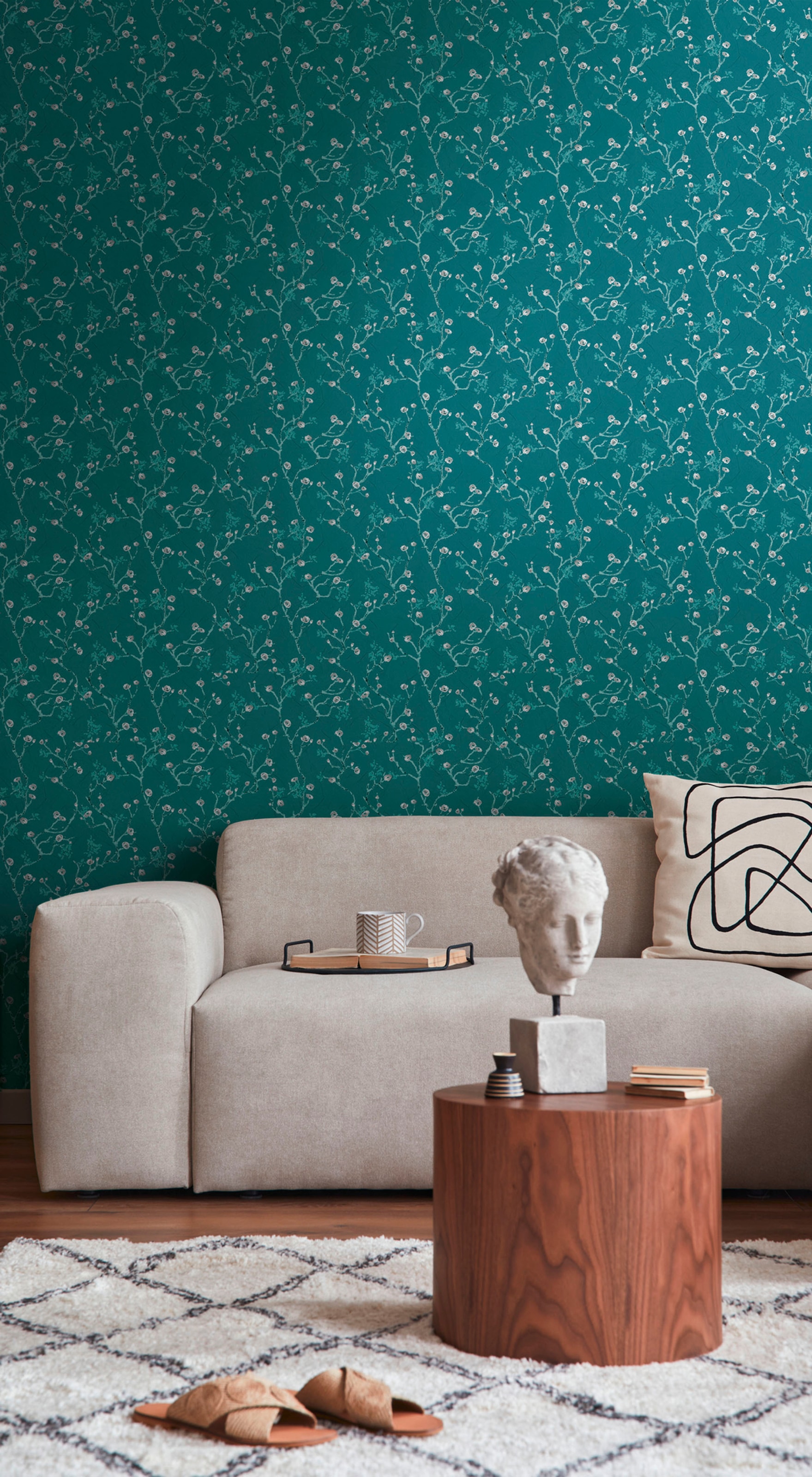 A.S. Création Vliestapete »PintWalls Mandelblüte«, matt-gemustert-neutral, Asiatisch Tapeten Wohnzimmer Schlafzimmer Küche modern Design Optik
