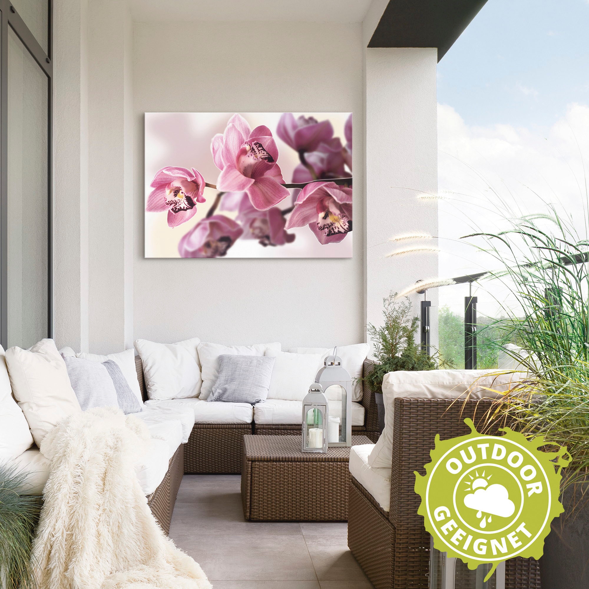 Artland Wandbild »Rosa Orchidee«, Blumenbilder, (1 St.), als Alubild, Outdoorbild, Leinwandbild, Poster, Wandaufkleber