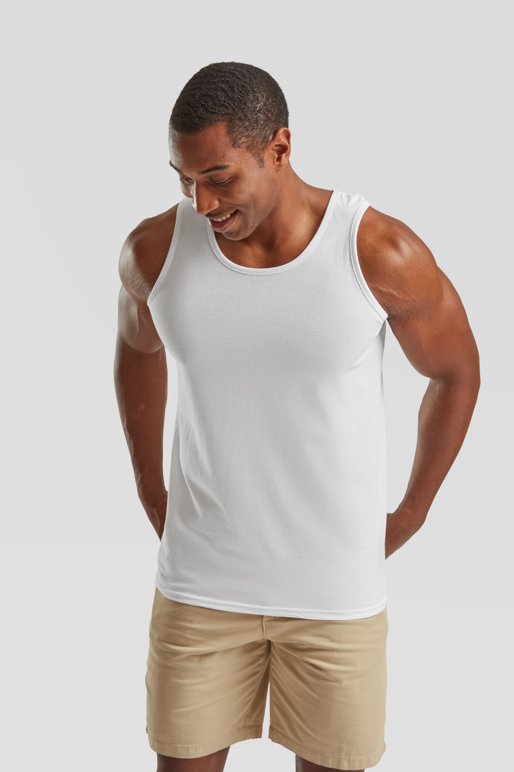 Fruit of the Loom Tanktop, (Packung, 5 tlg.), aus reiner Baumwolle, Rundhal günstig online kaufen