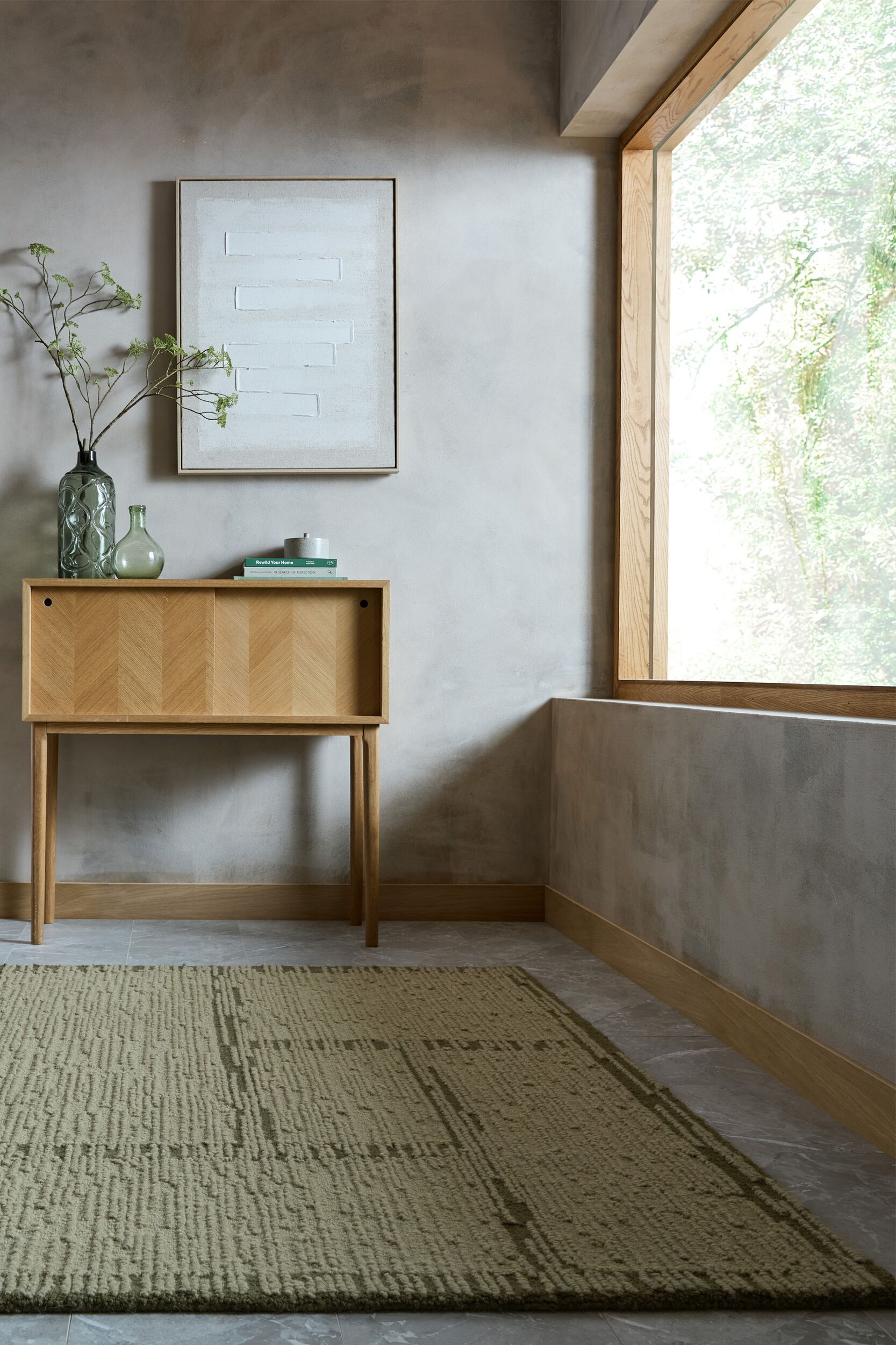 FLAIR RUGS Wollteppich "HARRIS MODULA aus 100% Wolle" rechteckig 12 mm Höhe Strukturierte Oberfläche, handgetuftet, auch als Läufer und in rund
