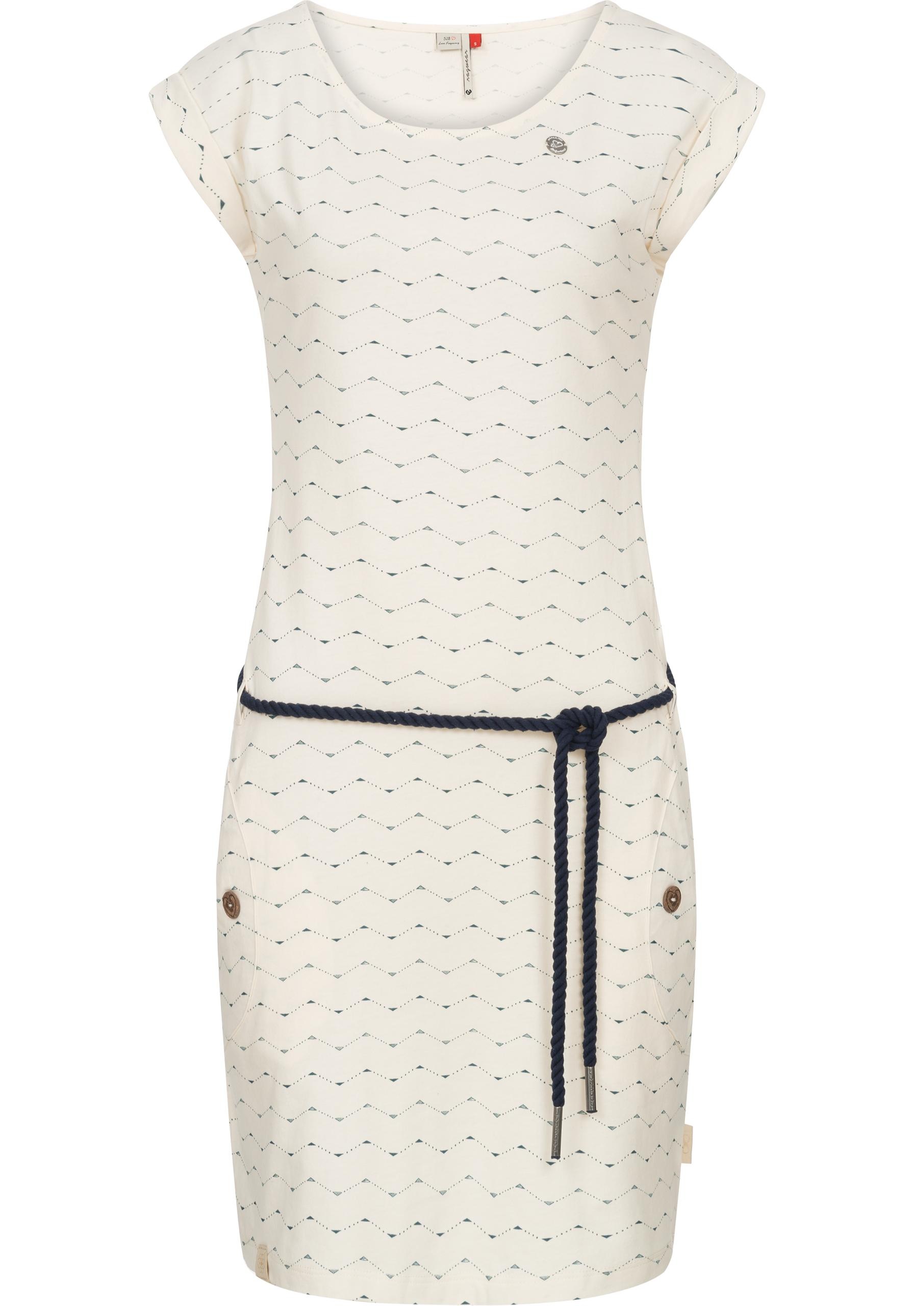 Ragwear Jerseykleid "Tag Zig Zag" Eingrifftaschen stylisches Shirtkleid mit günstig online kaufen