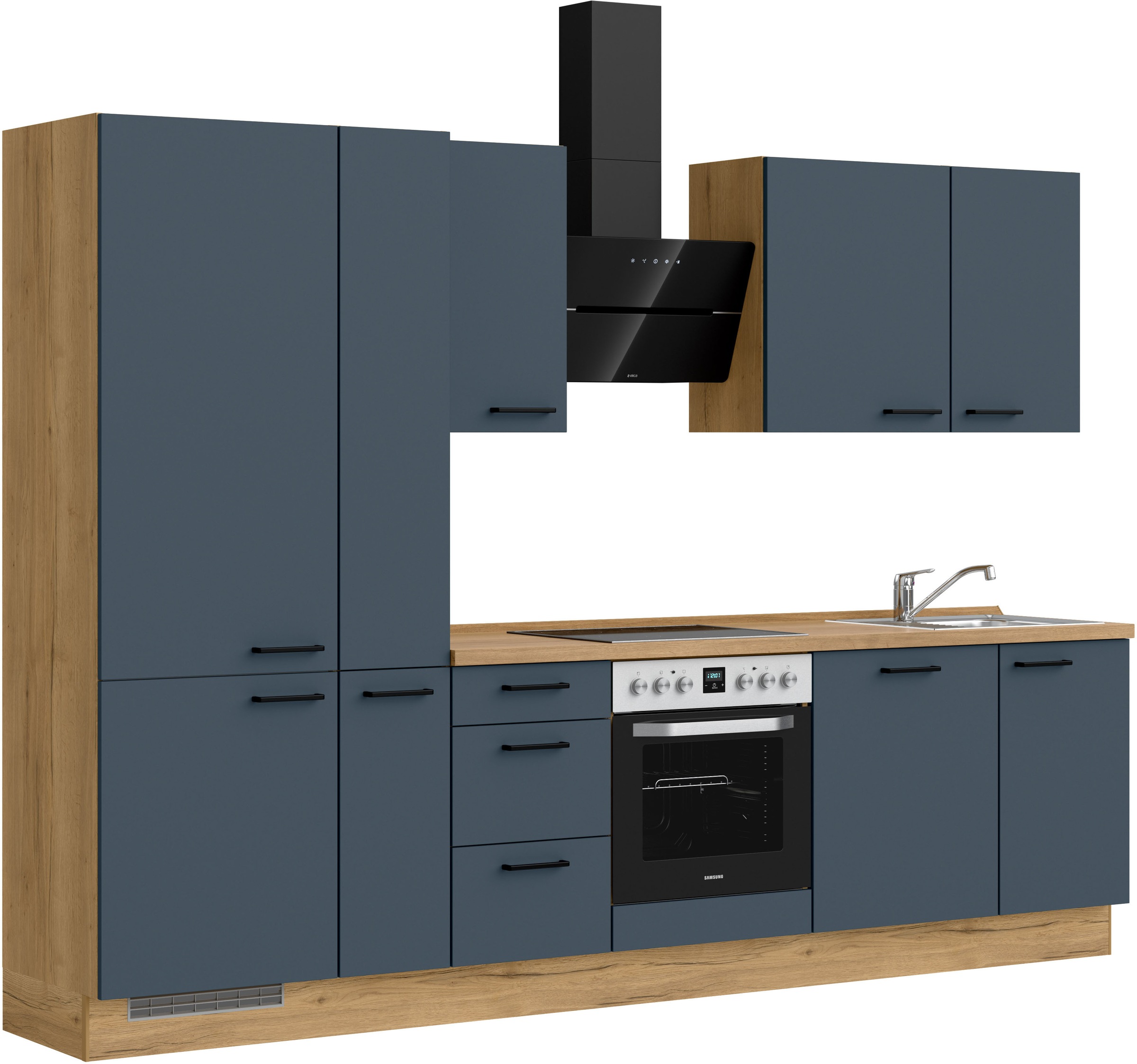 nobilia® Küchenzeile »"Easytouch II"«, vormontiert, Ausrichtung wählbar, Breite 300 cm, wahlw. mit E-Geräten