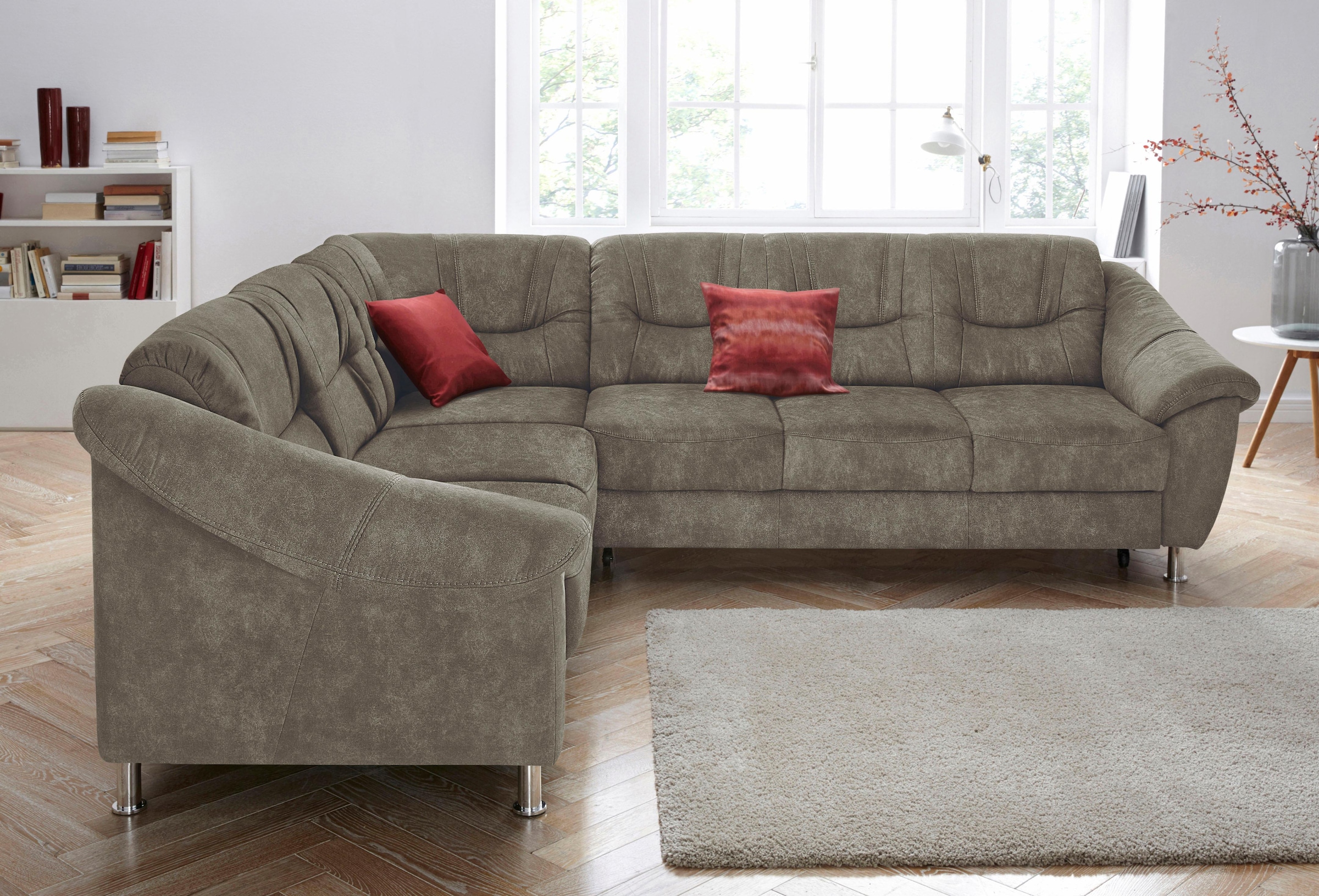 sit&more Ecksofa "Salsa L-Form" mit Federkern, wahlweise mit Schlaffunktion