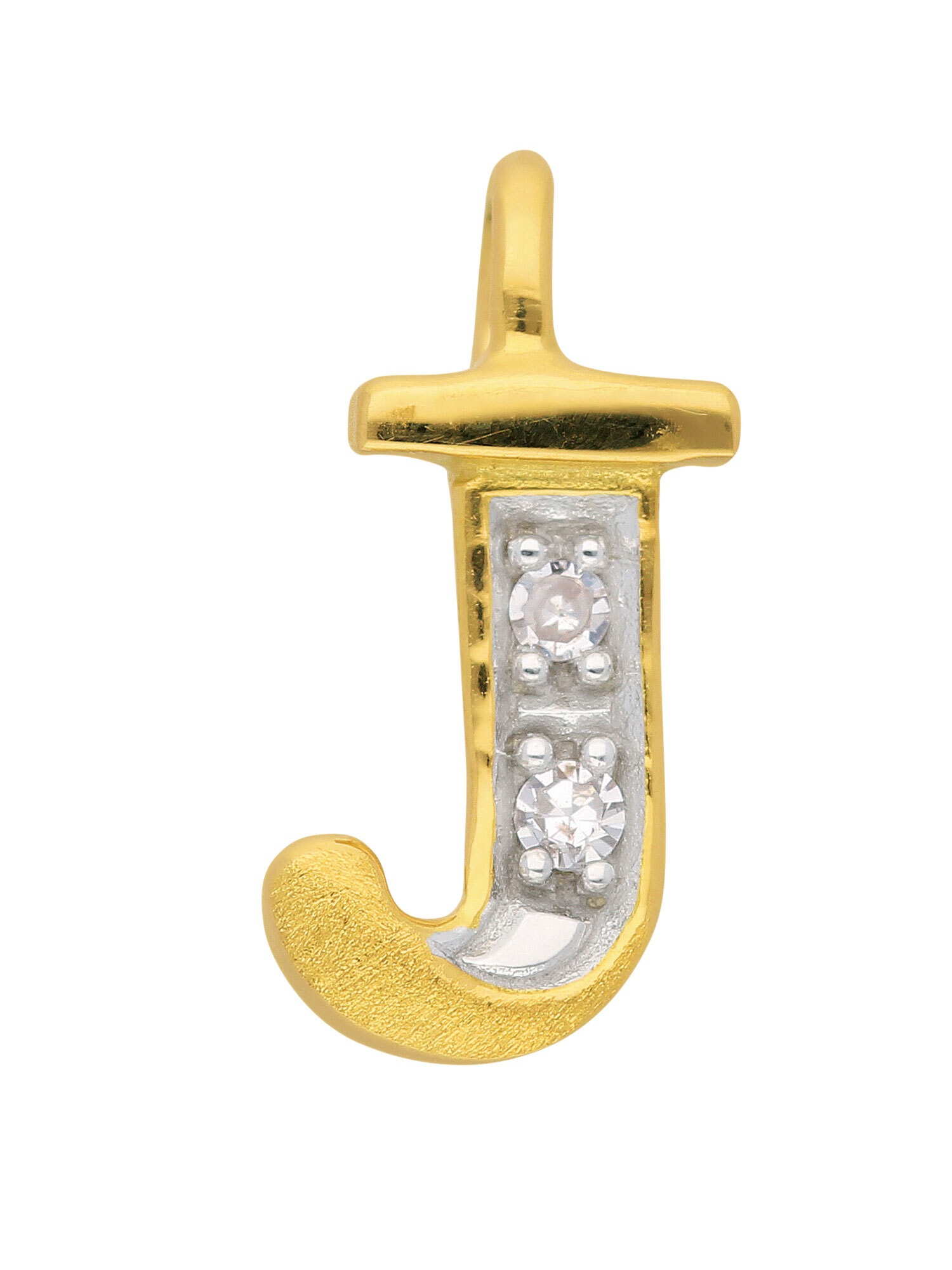 Buchstabenanhänger ADELIA´S "Damen Gold Schmuck 585 Gold Buchstabenanhänger mit Diamant", gold, Schmuckanhänger, Damen, 0,02 VVS = sehr sehr kleine Einschlüsse mit Diamant, Gold, mit Diamant Goldschmuck für Damen & Herren 5