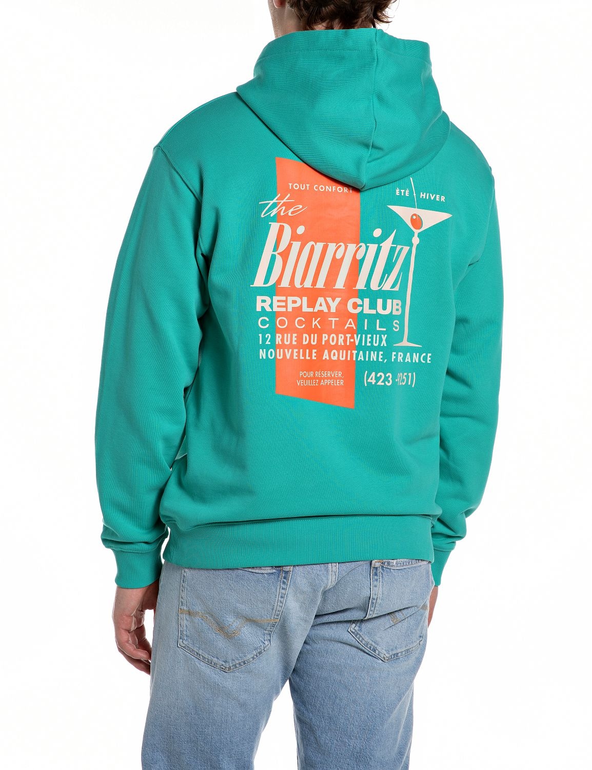 Replay Hoodie , mit großem Rückenprint
