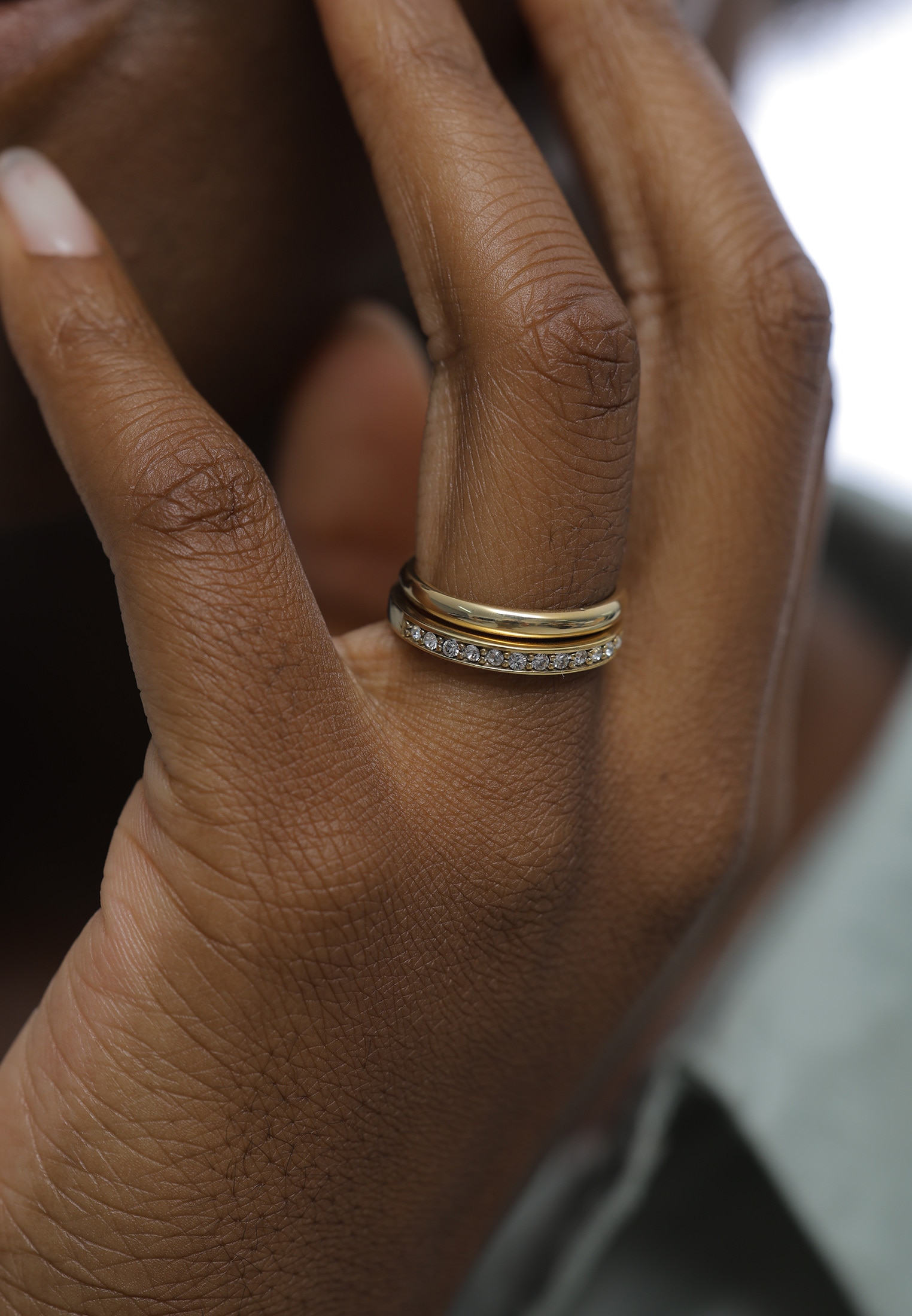 Elli Solitärring »Kristalle Memoire Bandring Basic (2 tlg.) 925 Sterling Silber«