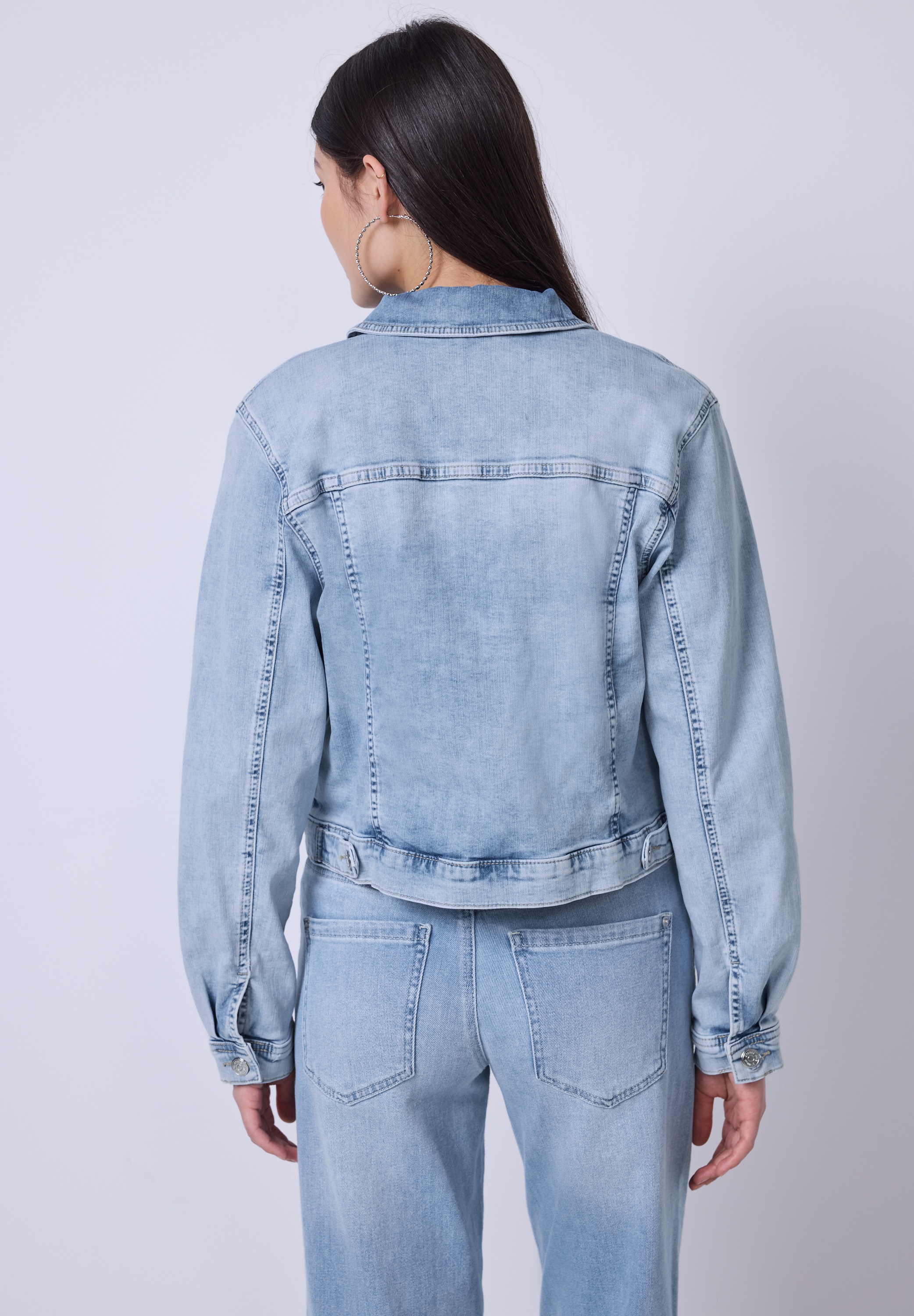 STREET ONE STUDIO Jeansjacke, ohne Kapuze, mit Brusttasche günstig online kaufen