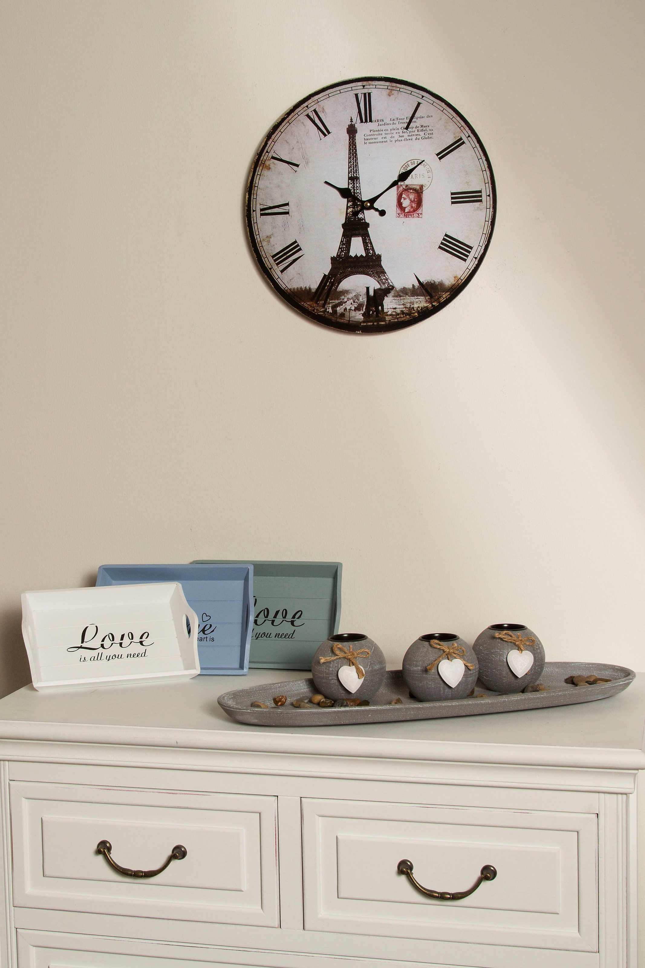 Myflair Möbel & Accessoires Wanduhr ""Eiffelturm II"" römische Ziffern, 33, günstig online kaufen