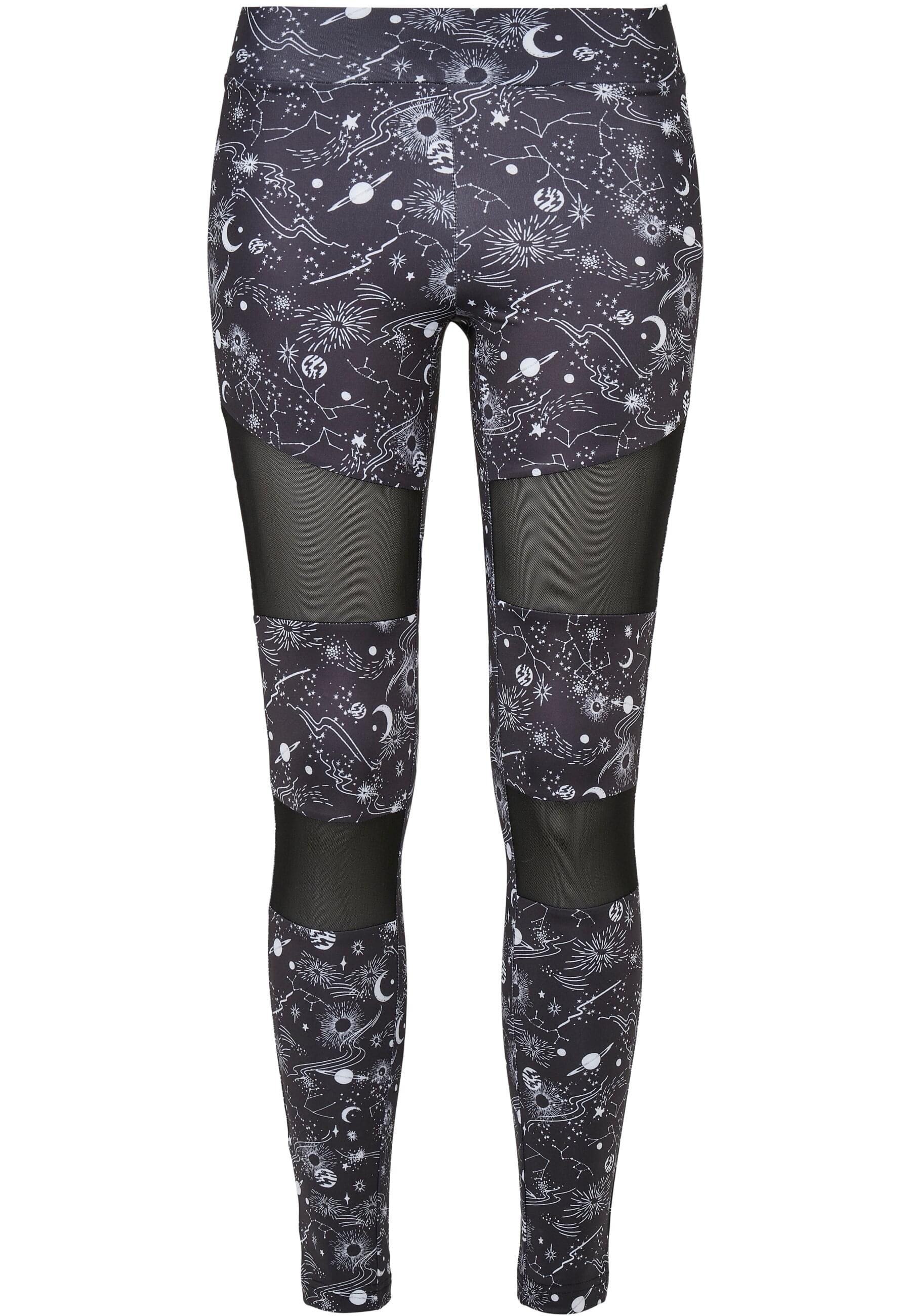 URBAN CLASSICS Leggings "Urban Classics Damen Ladies Tech Mesh AOP Leggings", (1 tlg.)