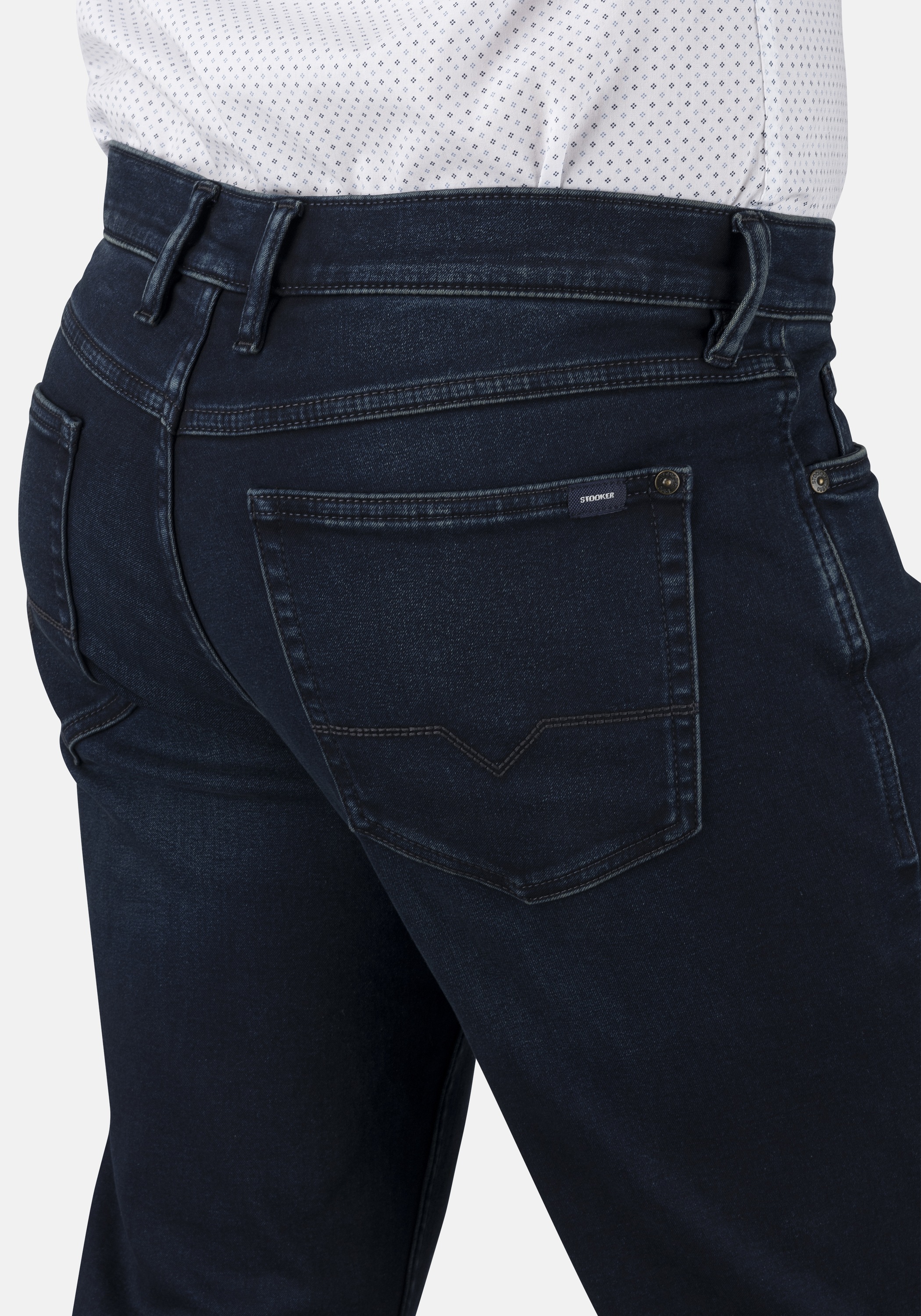 Stooker Men 5-Pocket-Jeans »Frisco Thermo Straight Fit«, Straight Fit Casual Clean Wash Denim Thermo Effekt für Herren