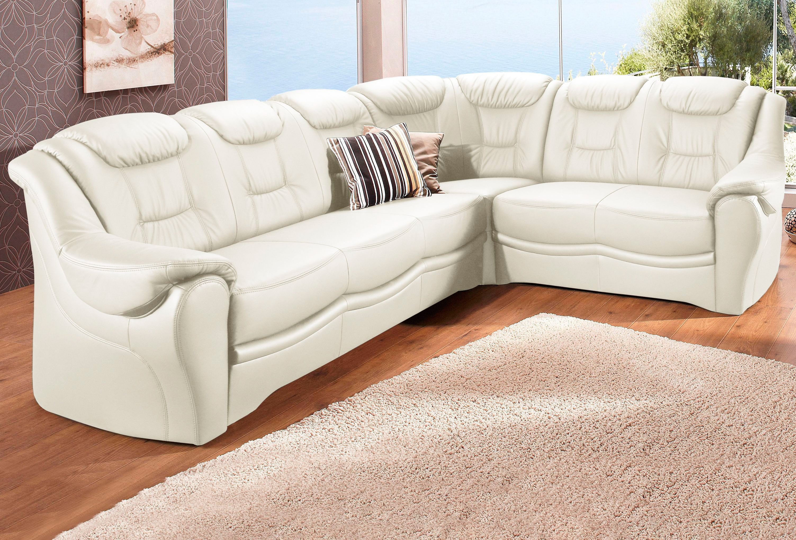 sit&more Ecksofa "Bellevue L-Form, B: 265 cm, Bettfunktion optional, Federkernpolsterung" Komfortable Sitzhöhe 44 cm, Liegefläche 120 x 198 cm bei Bettfunktion