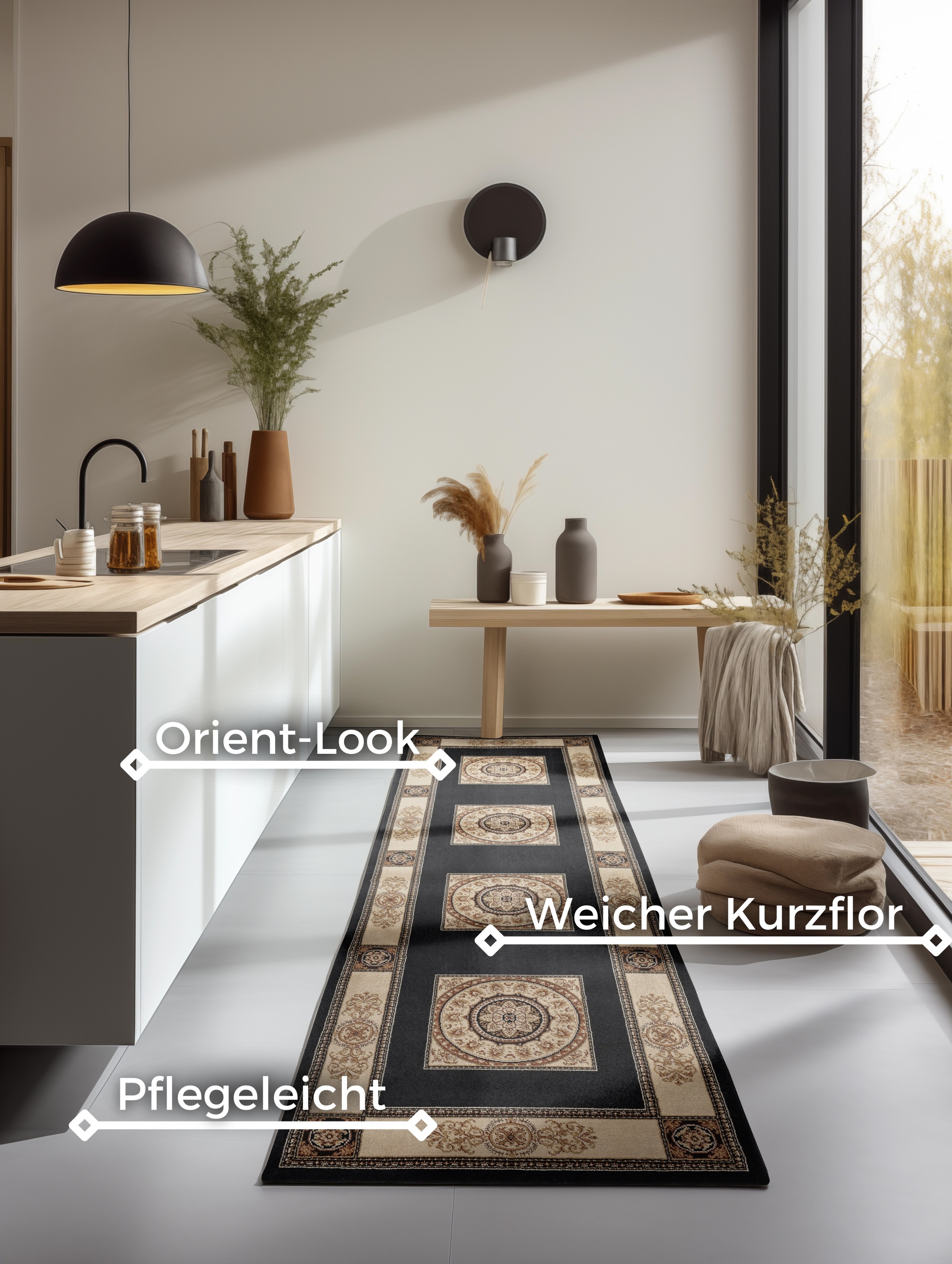 NOURISTAN Läufer »Shindand«, rechteckig, 8 mm Höhe, Orient Optik, strapazierfähig, pflegeleicht, robust