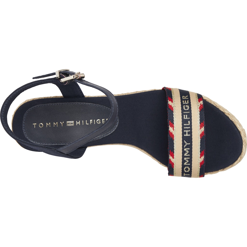 Tommy Hilfiger High-Heel-Sandalette »CORPORATE WEBBING HIGH WEDGE«