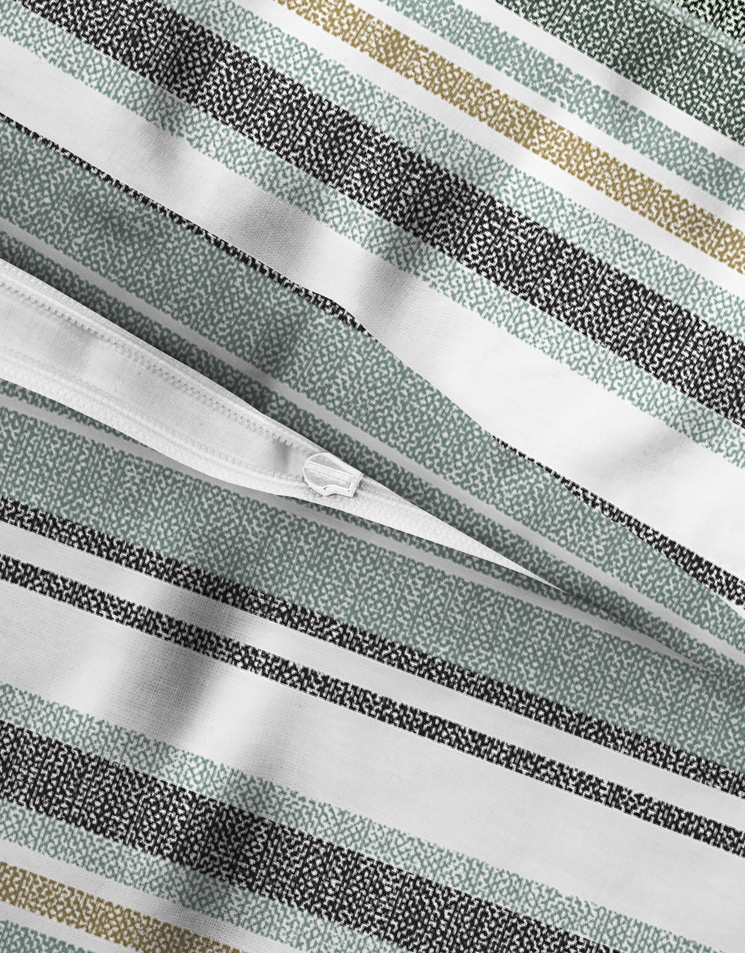 Biberna Bettwäsche »0617270 Premium Satin-Bettwäsche 100% Baumwolle ab Größe 135x200 cm« 2 seidig glatt & atmungsaktiv, Reißverschluss, ganzjährig, gestreift