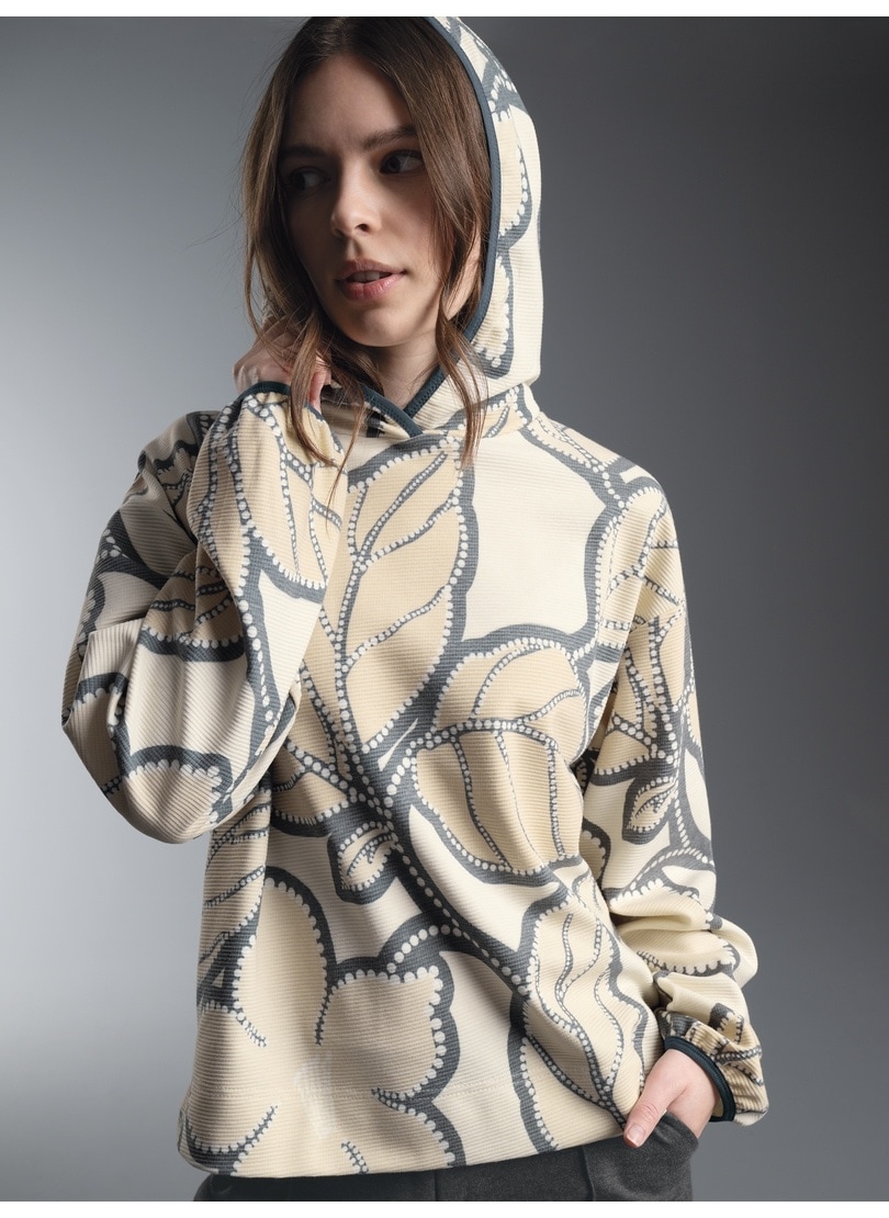 Trigema Kapuzensweatshirt »TRIGEMA Hoodie mit floralem Muster«

