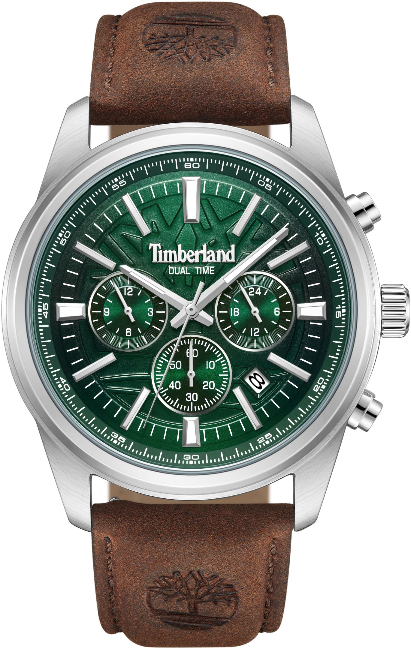 Timberland Chronograph »NORTHBRIDGE«, Quarzuhr, Armbanduhr, Herrenuhr, Lederarmband, Stoppfunktion, Datum