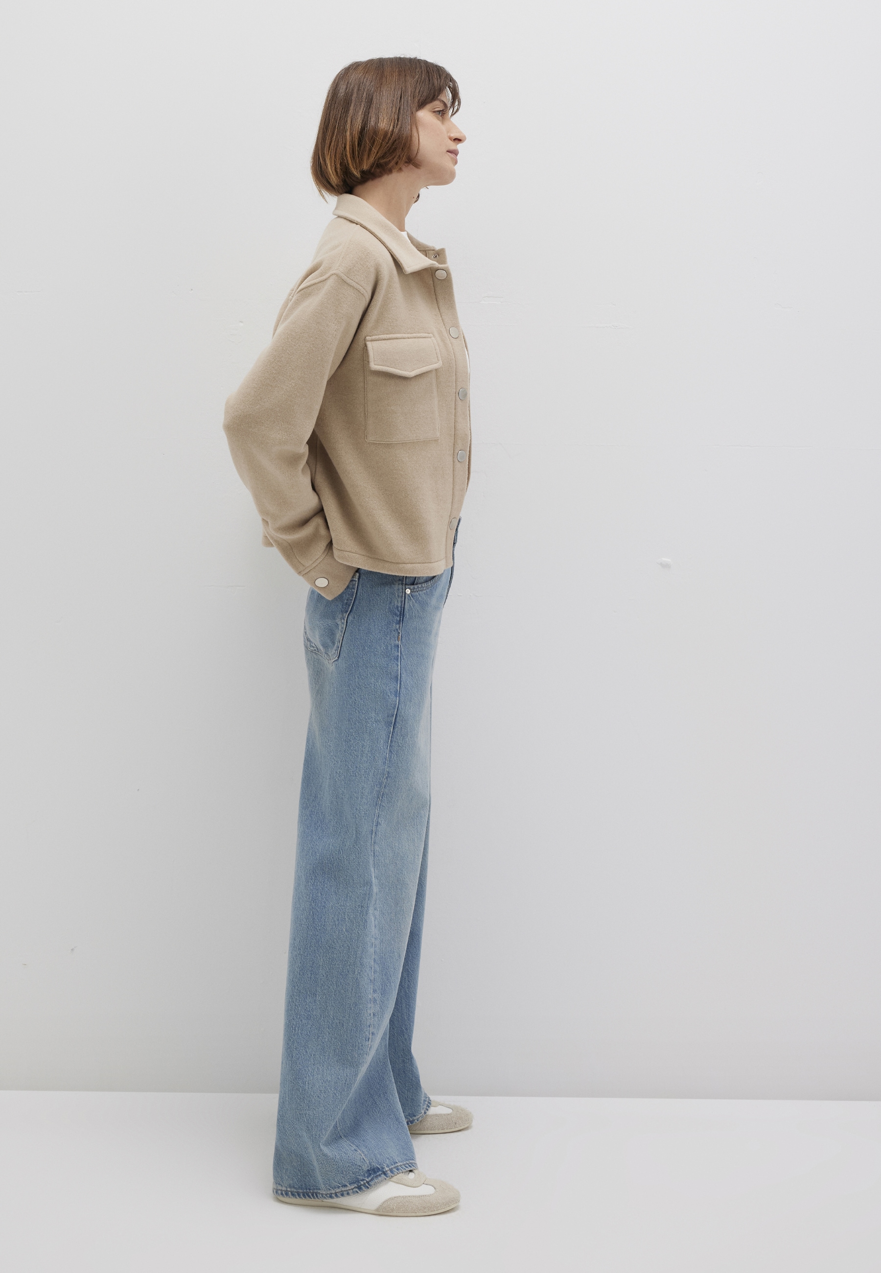 Mavi Rundhalspullover »BUTTON SWEATSHIRT«, Overshirt Fleece