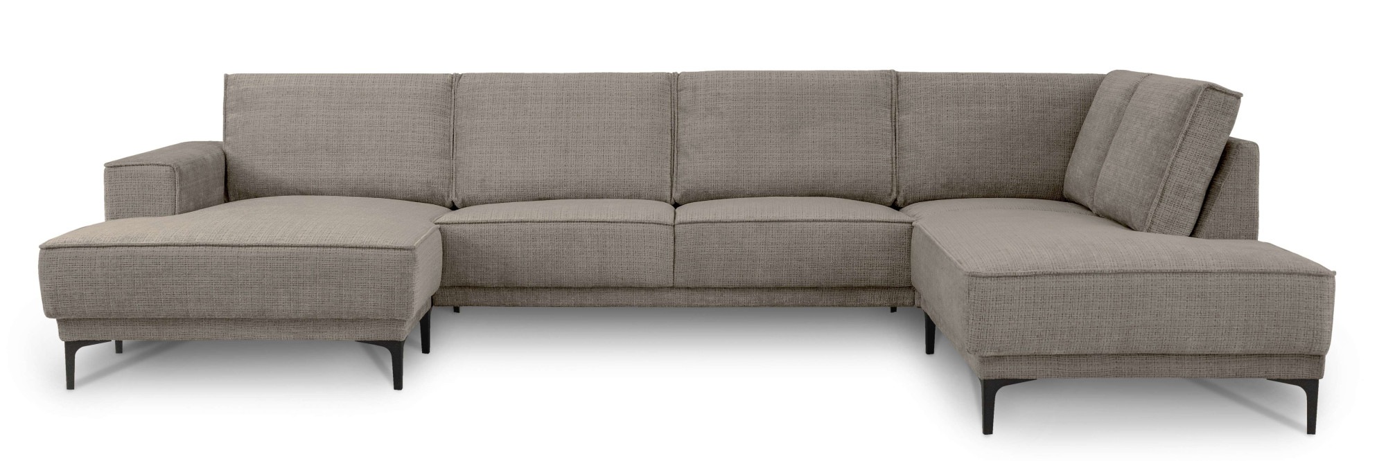Places of Style Wohnlandschaft "XXL Sofa Oland, Struktur, Flachgewebe, Luxu günstig online kaufen
