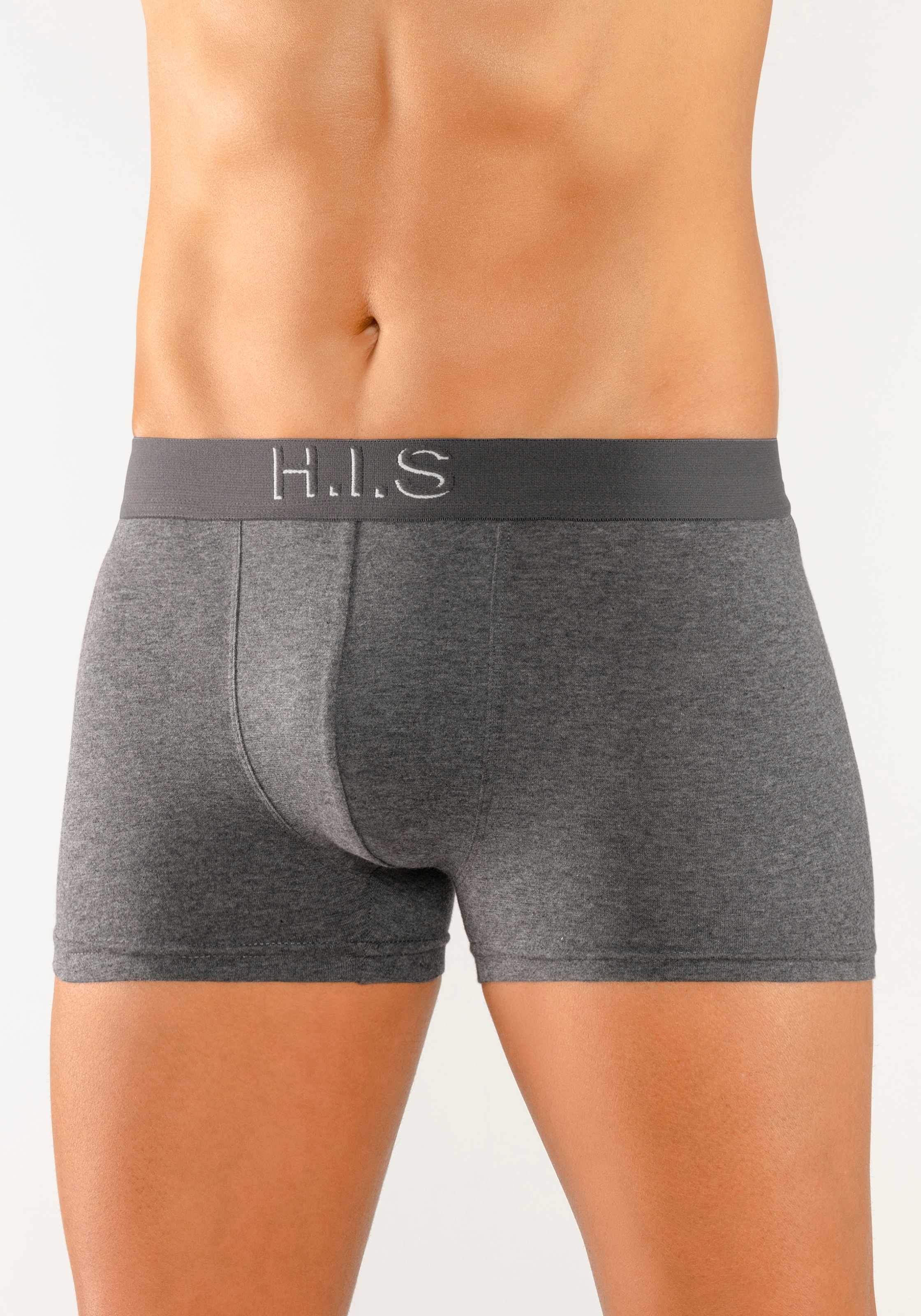 H.I.S Boxer "Boxershorts für Herren" Packung, 5 Stk. Logo Webbund mit 3D Effekt
