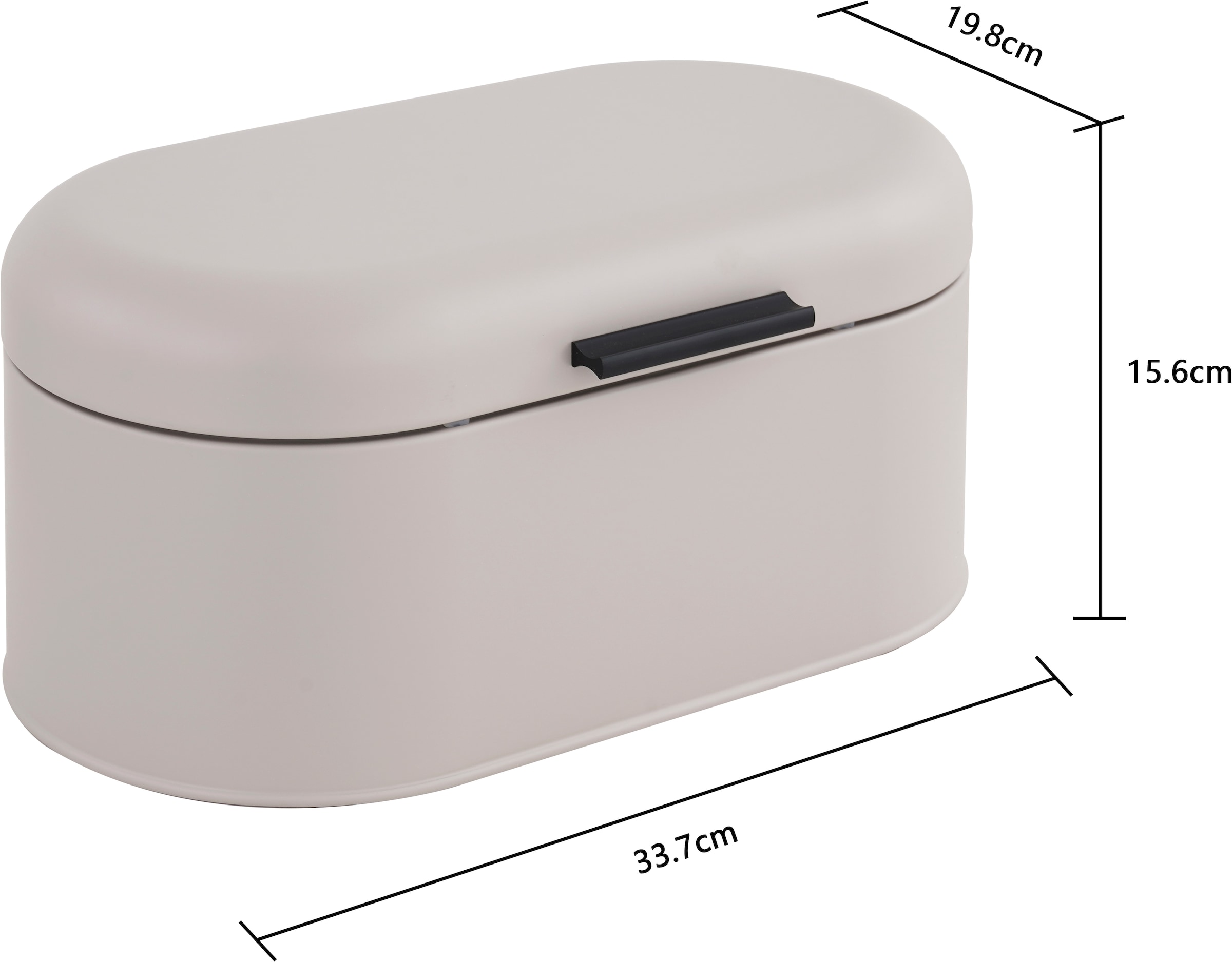 OTTO home Brotkasten »Mallua, mit integrierten Lüftungslöchern auf der Rückseite« Lebensmittelaufbewahrungsbehälter, Brotbox mit Deckel, Höhe 15,6 cm