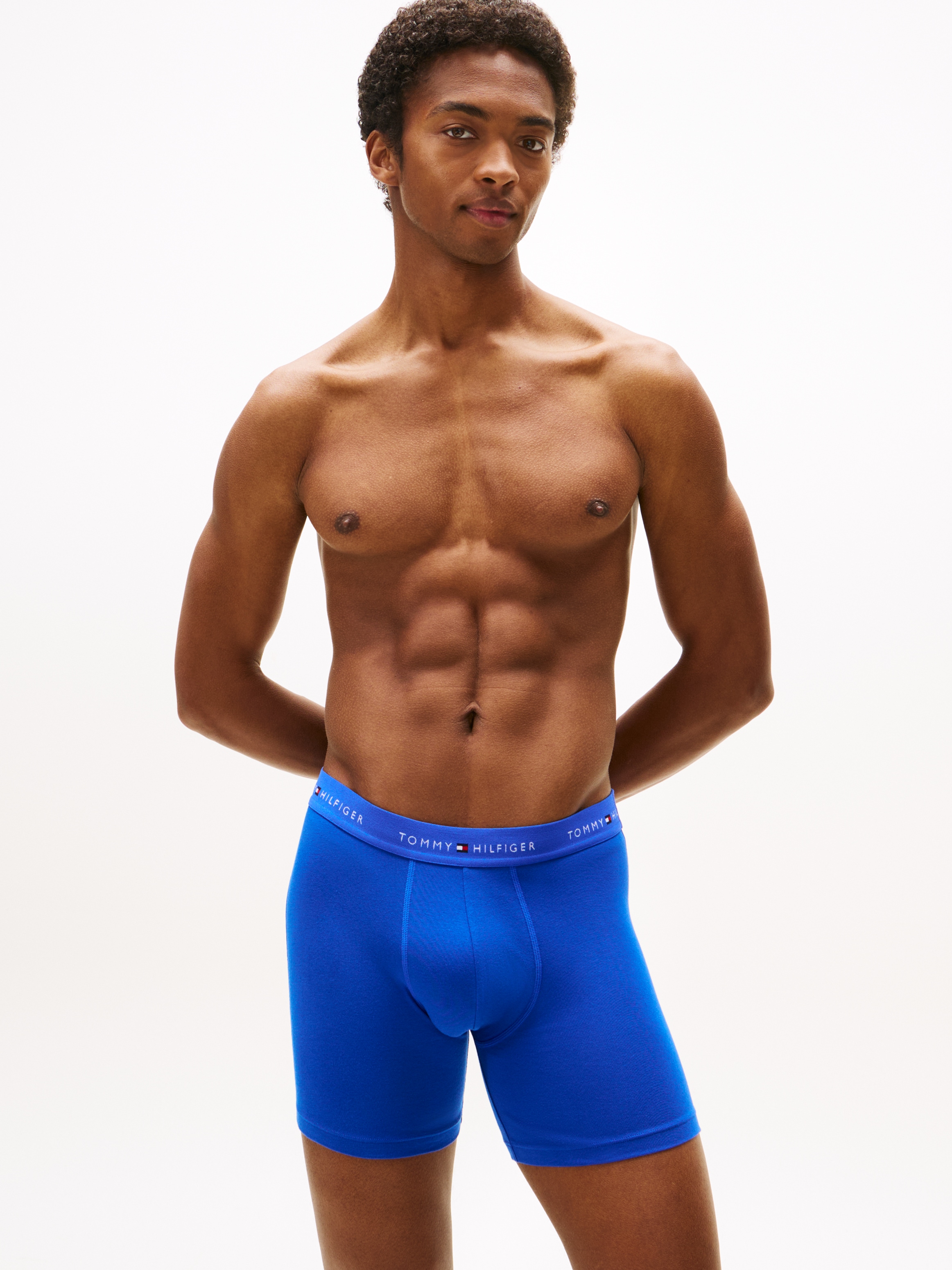 Tommy Hilfiger Underwear Boxershorts »3P BOXER BRIEF DTM«, (3 St.), mit langem Bein, elastischer Bund