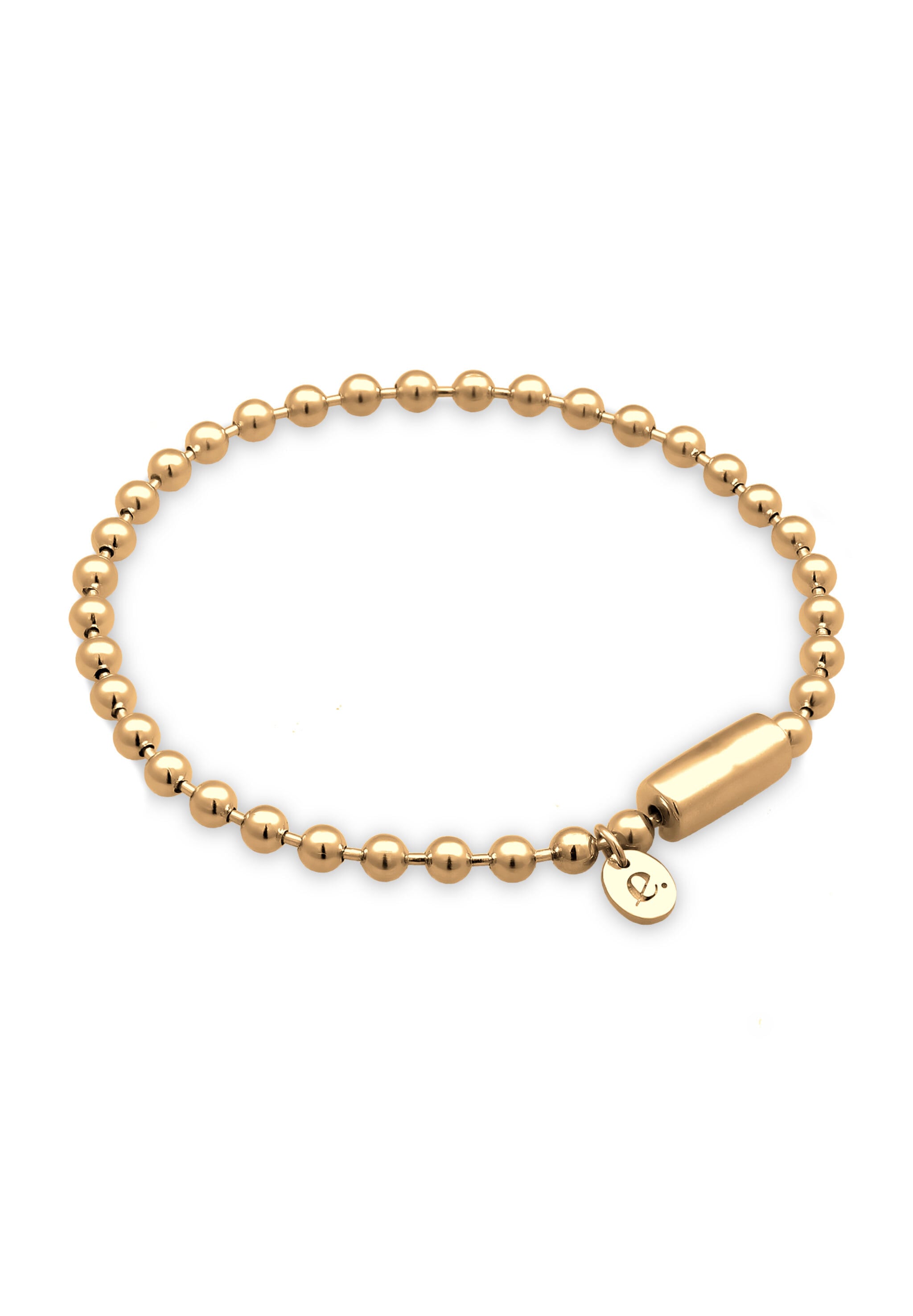 ELLI PREMIUM Damen Armkette "Armband Kugelkette 925 Sterling Silber Rhodiniert", 19, Silber 925 (Sterlingsilber), gold, Silber 925 (Sterlingsilber),