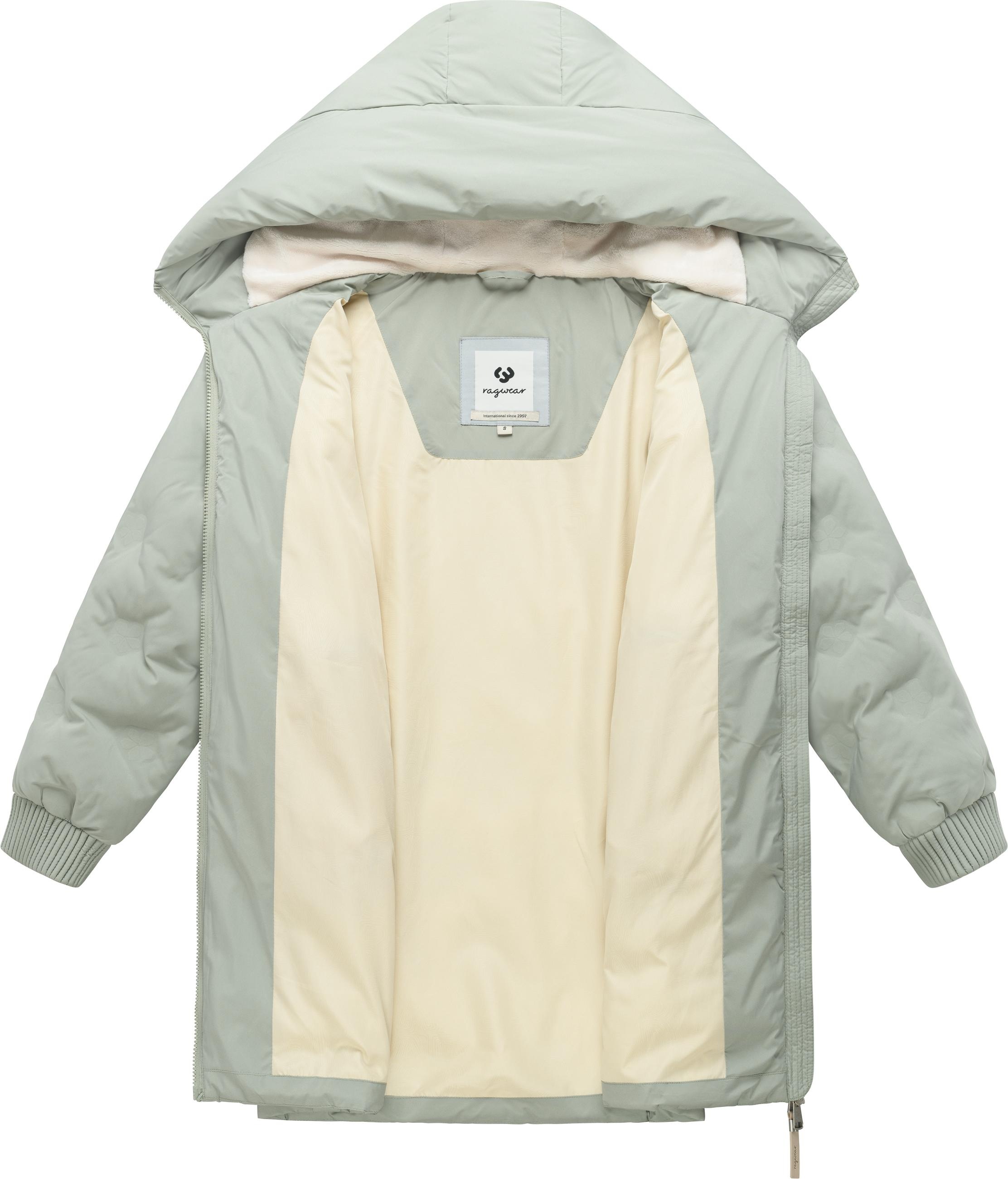 Ragwear Kurzmantel »Noxie Embossed Y« Leichter Winter-Steppmantel mit Kapuze, wasserdicht