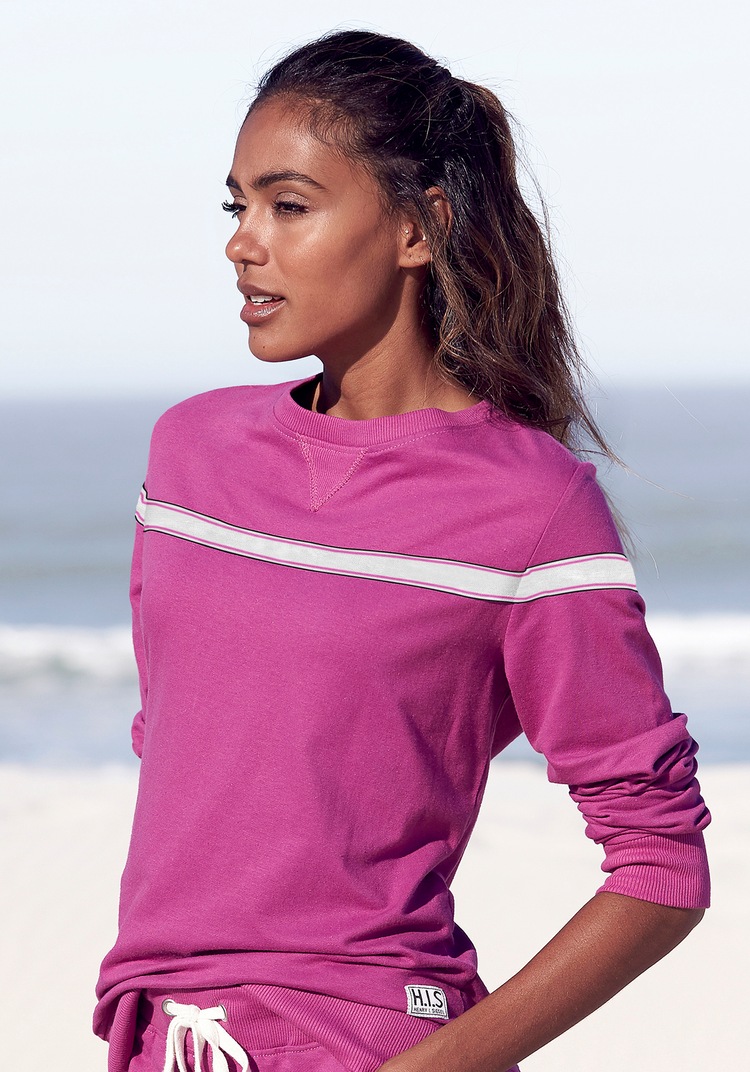 Sweater, mit kontrastfarbigem Tape, Loungeanzug