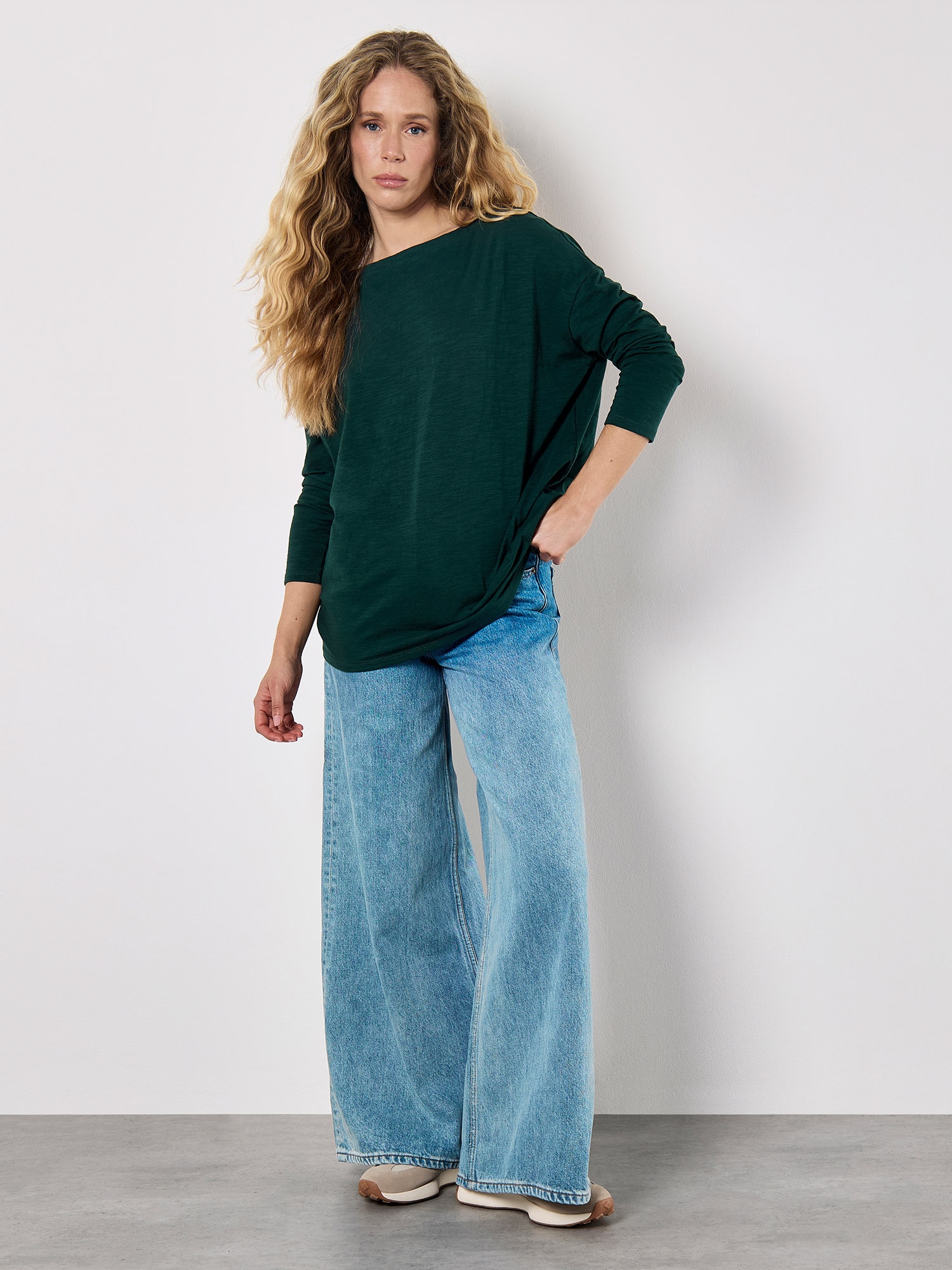 Apricot Longtop »Longshirt« mit U-Boot-Ausschnitt