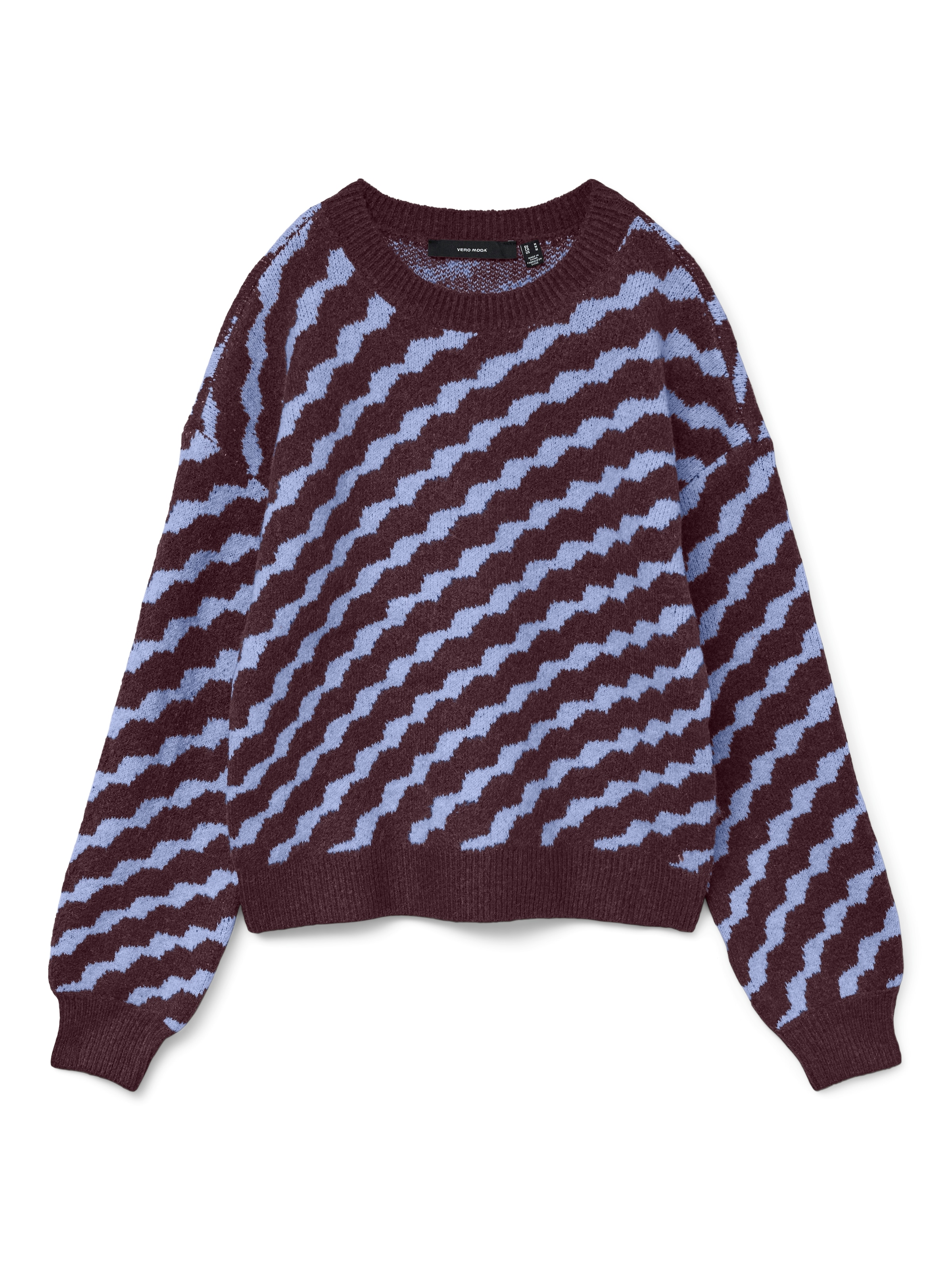 Vero Moda Rundhalspullover "VMLARA LS O-NECK PULLOVER GA BOO REP" günstig online kaufen