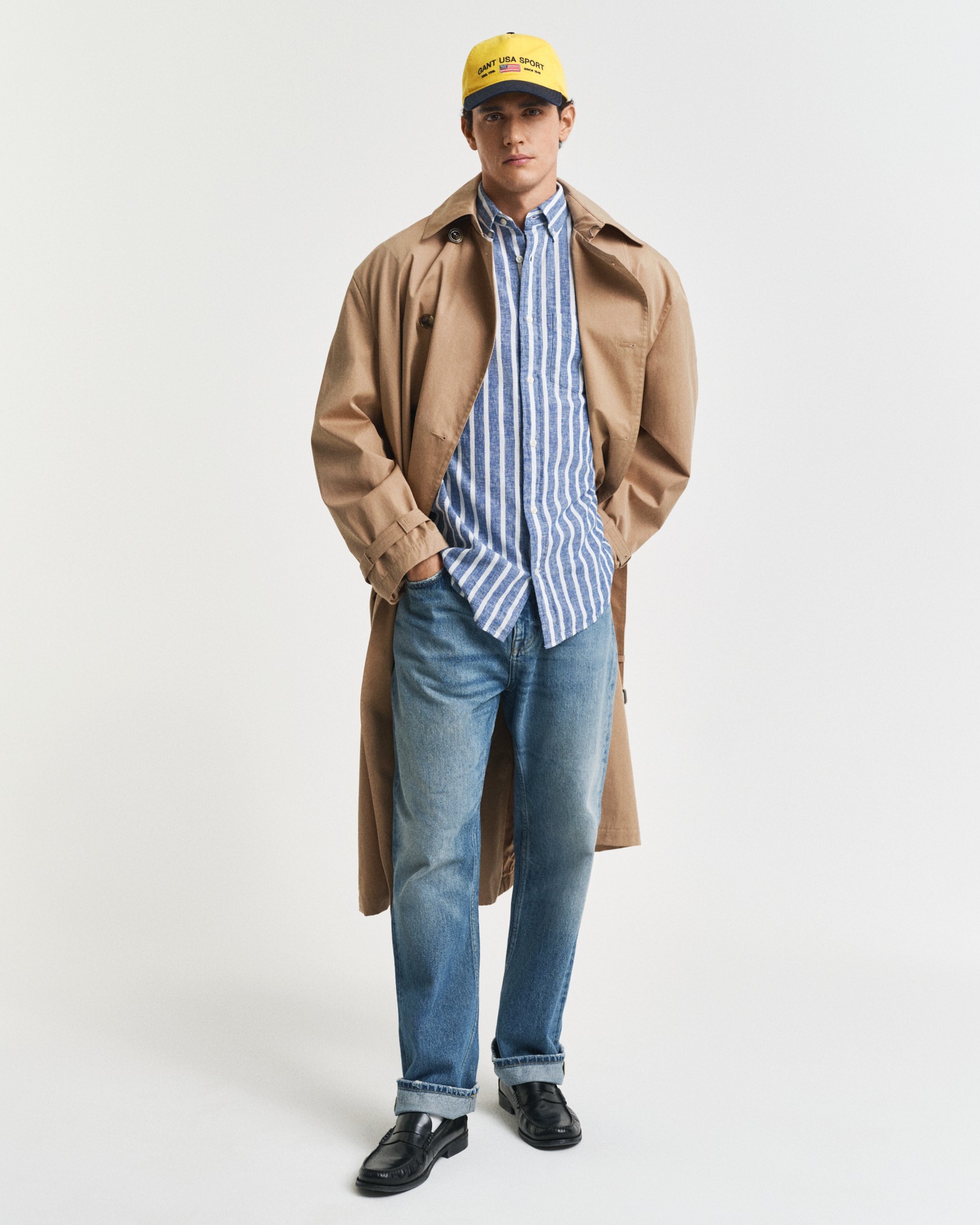 Gant Langarmhemd »REG COTTON/LINEN STRIPED SHIRT« Streifen, luftig, Leinen