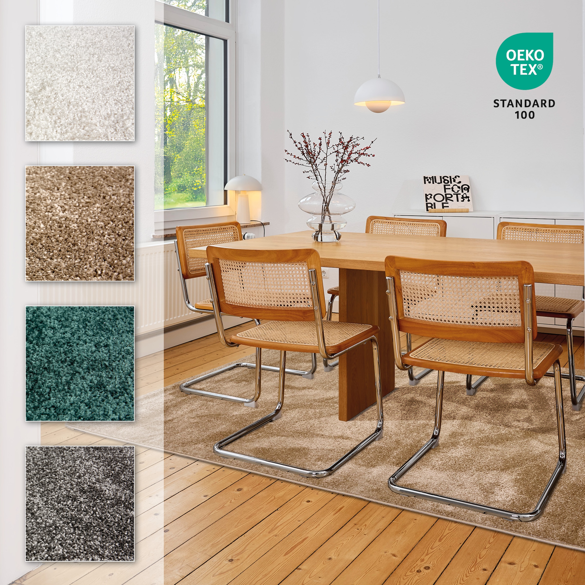 ASTRA Teppich »Sam 250«, rechteckig, 8 mm Höhe, weicher Kurzflor, Wohnzimmer, Schlafzimmer