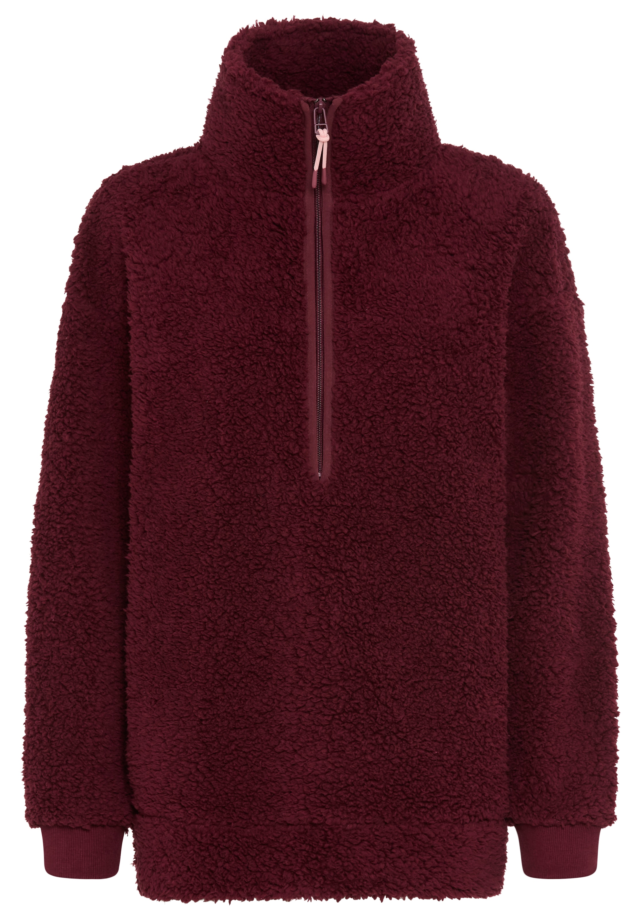 Laura Scott Fleecepullover, 1 aus kuscheligem Teddyfleece mit Troyerkragen und Reißverschluss

