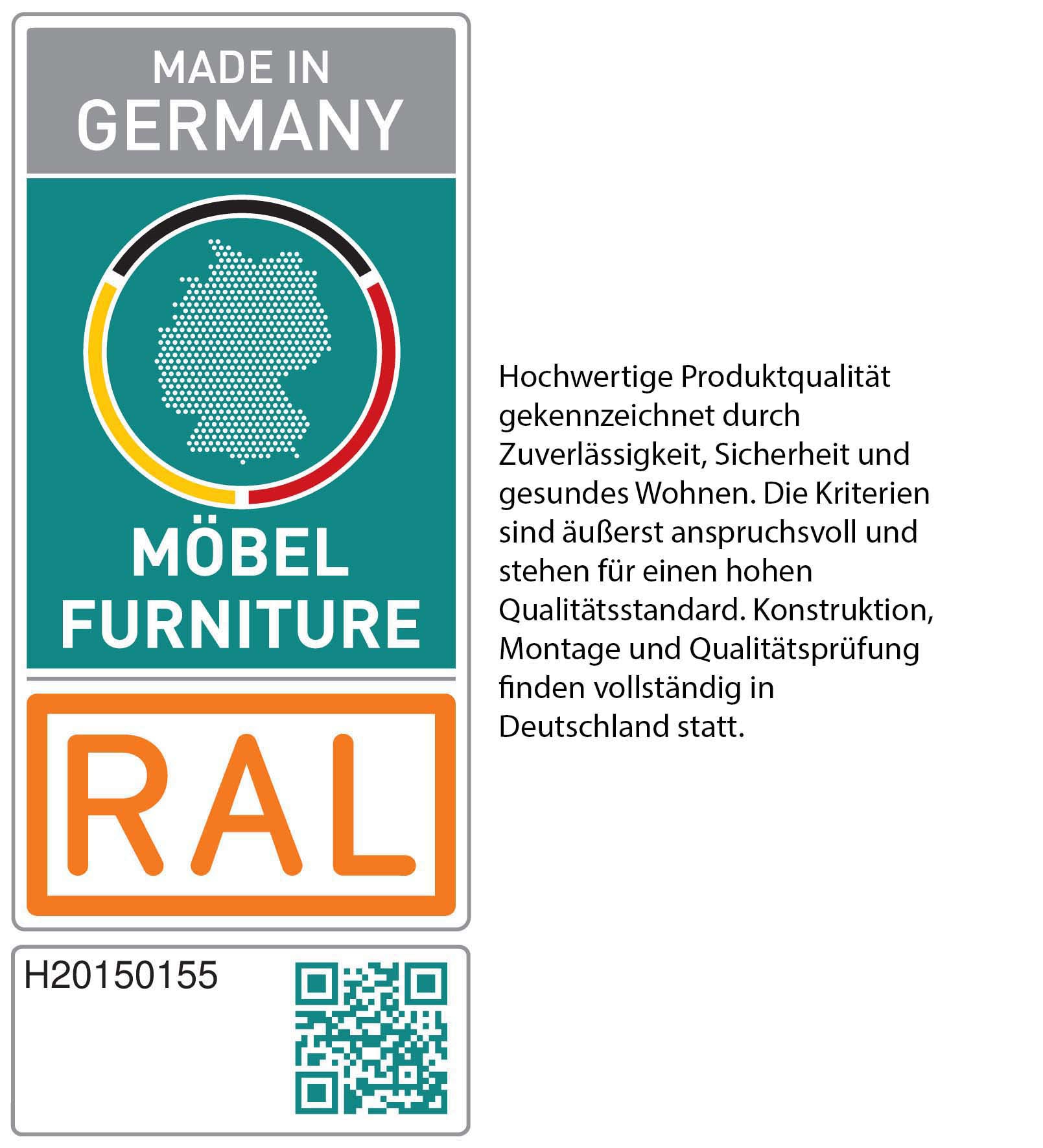 WIEMANN Holzbett »Cardiff, Bettgestell, Bettrahmen, teilmassiv Erle« Belastbarkeit 110/220 Kg, 4-fache höhenverstellbar, MADE IN GERMANY,  Kopf- und Fußteil aus Massivholz in Erle, verschiedene Größen