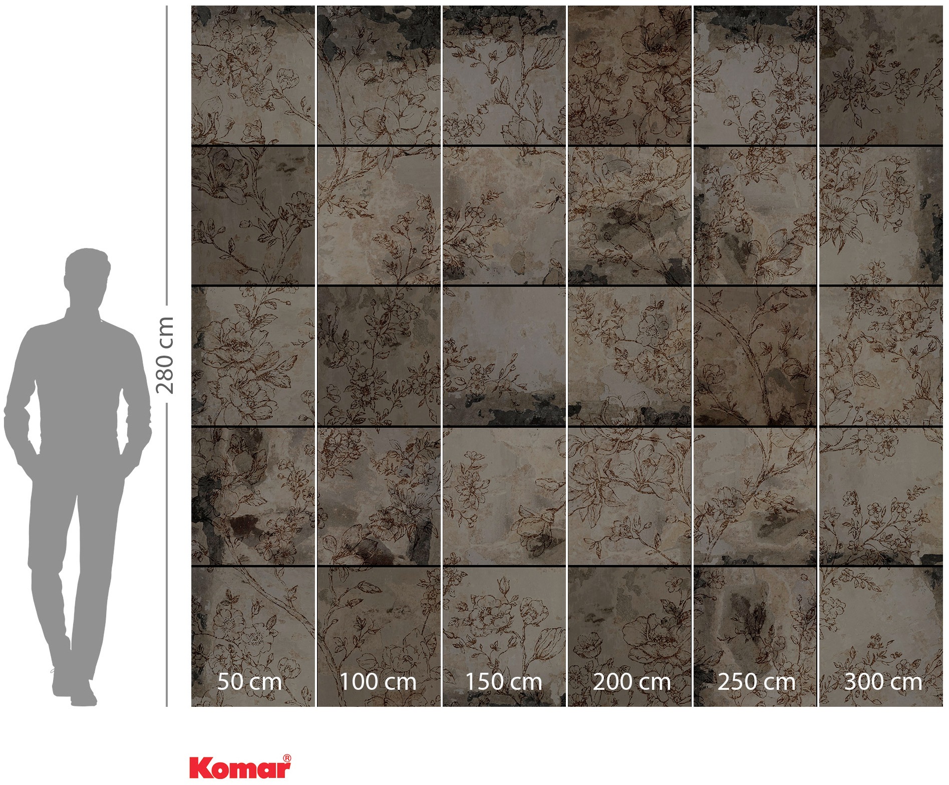 Komar Vliestapete »Digitaldruck Vlies -  Emboss - Größe 300 x 280 cm« bedruckt glatt Wohnzimmer, Schlafzimmer