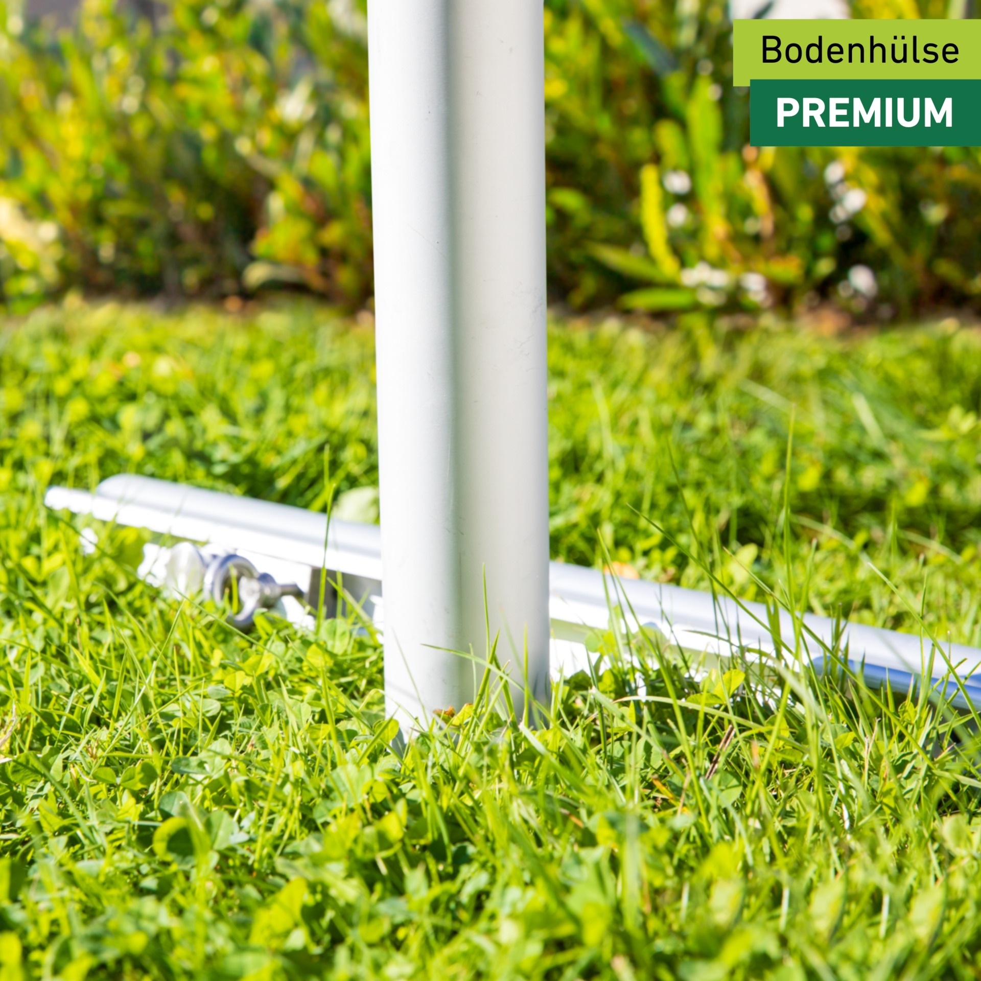 Windhager Bodenhülse »Premium aus Aluminium zur Befestigung eines Sonnensegelmastes« 1 Stk. tlg. Pfostenträger frostsicher, Hülsenlänge 90 cm, silber