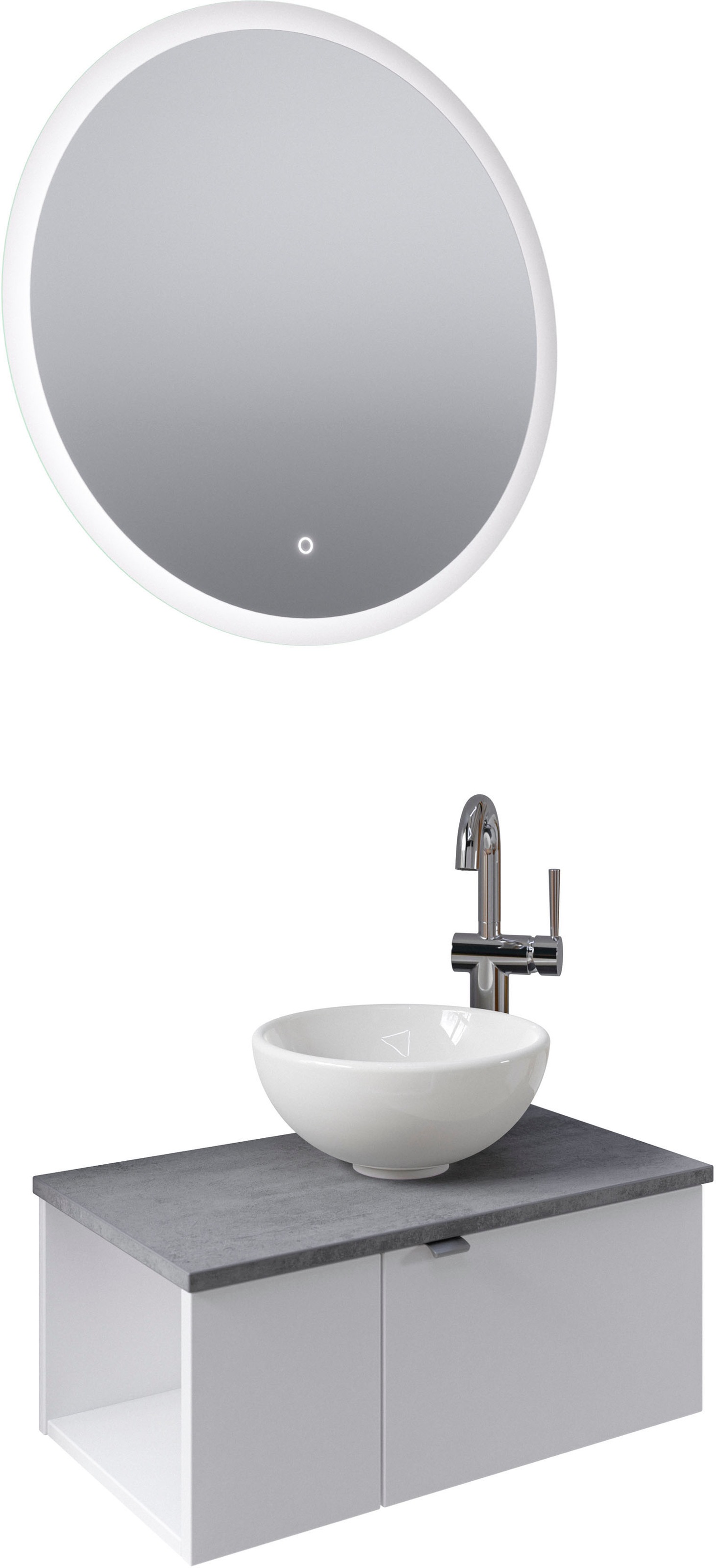 Saphir Badmöbel-Set "Serie 6915" 4 Stk. tlg. Gäste-Bad, 70 cm breit, mit LE günstig online kaufen
