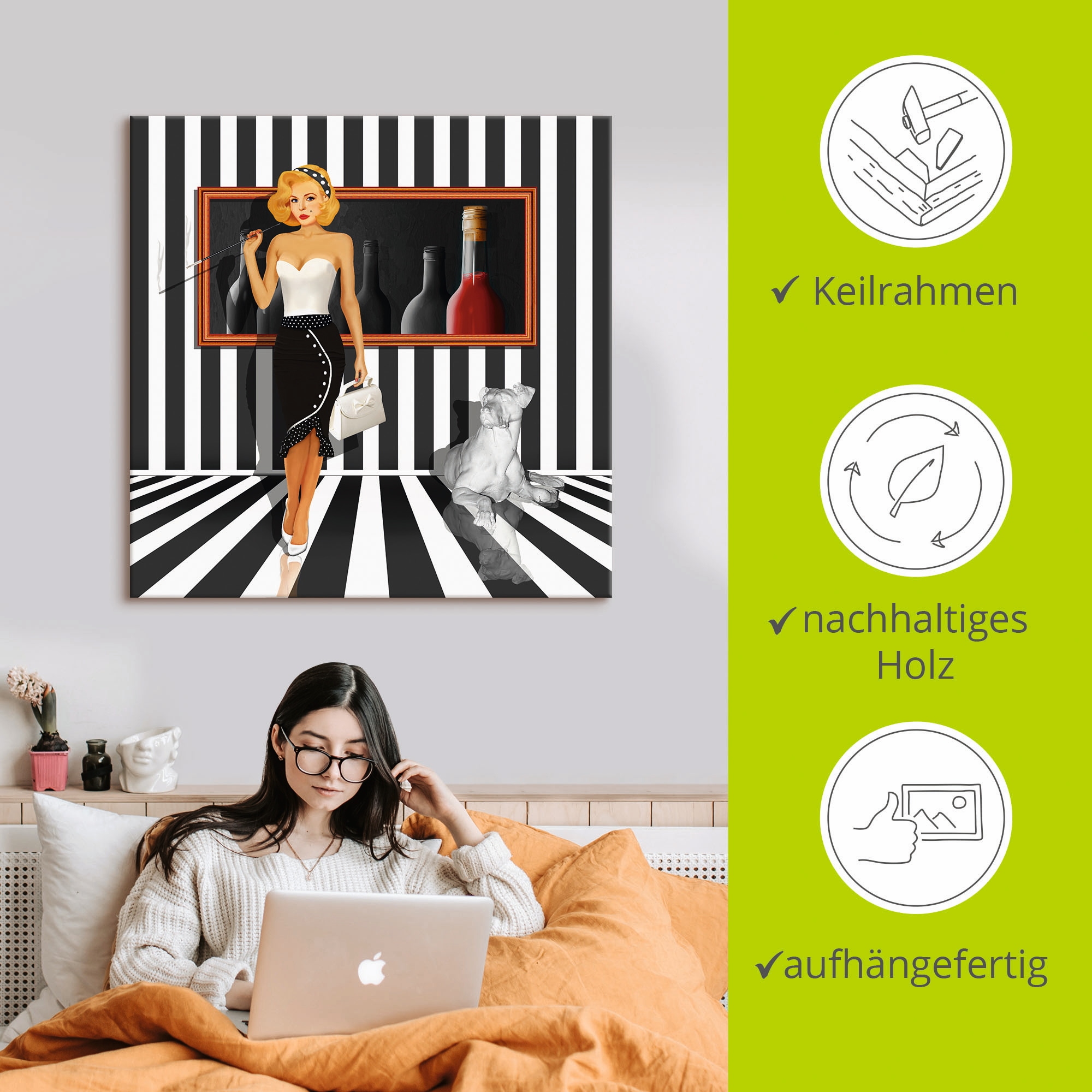 Artland Wandbild »Serie«, Frau, (1 St.), als Leinwandbild, Wandaufkleber in verschied. Größen