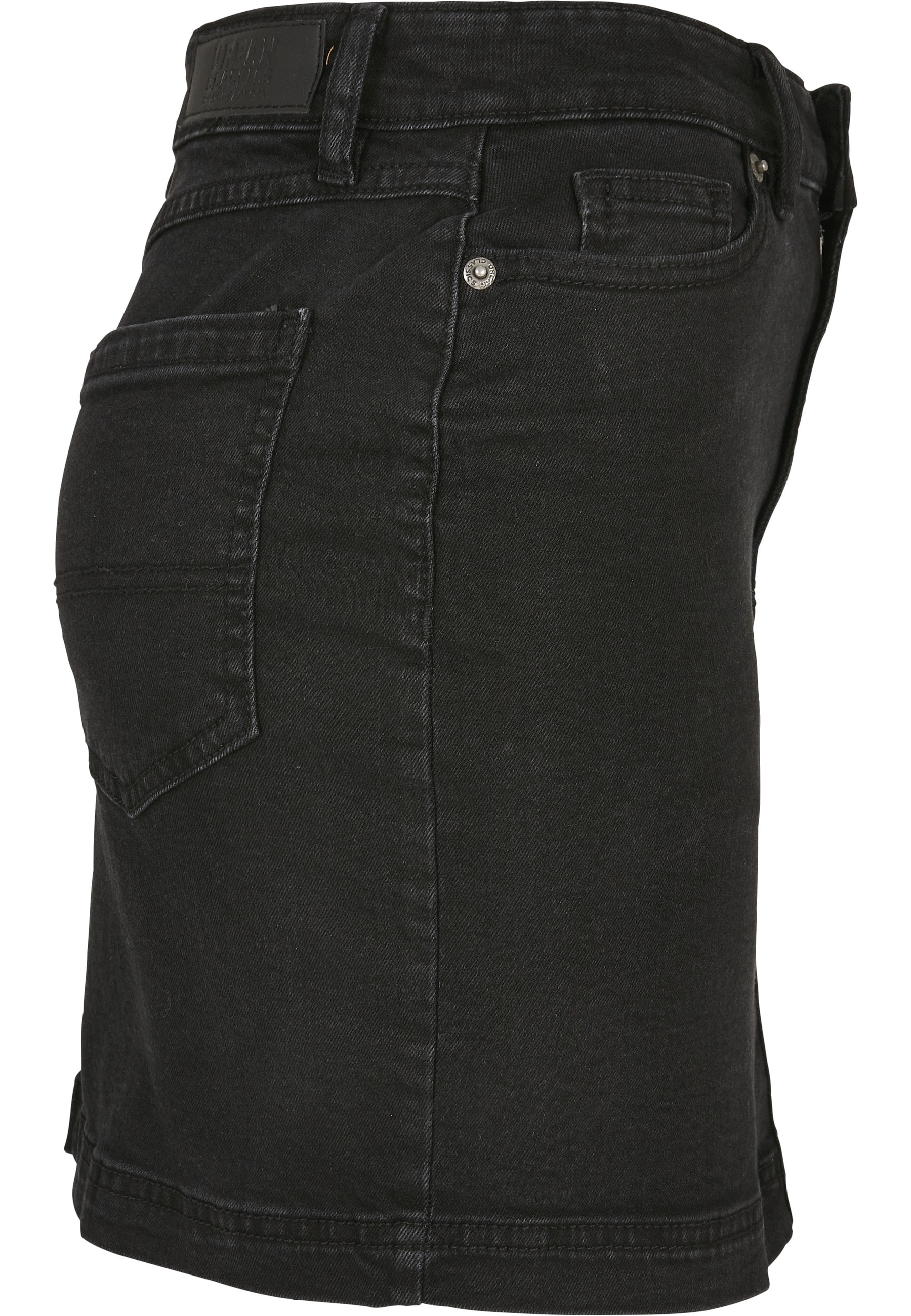 URBAN CLASSICS Jerseyrock »Urban Classics Damen Ladies Organic Stretch Denim Mini Skirt« 1 Stk.