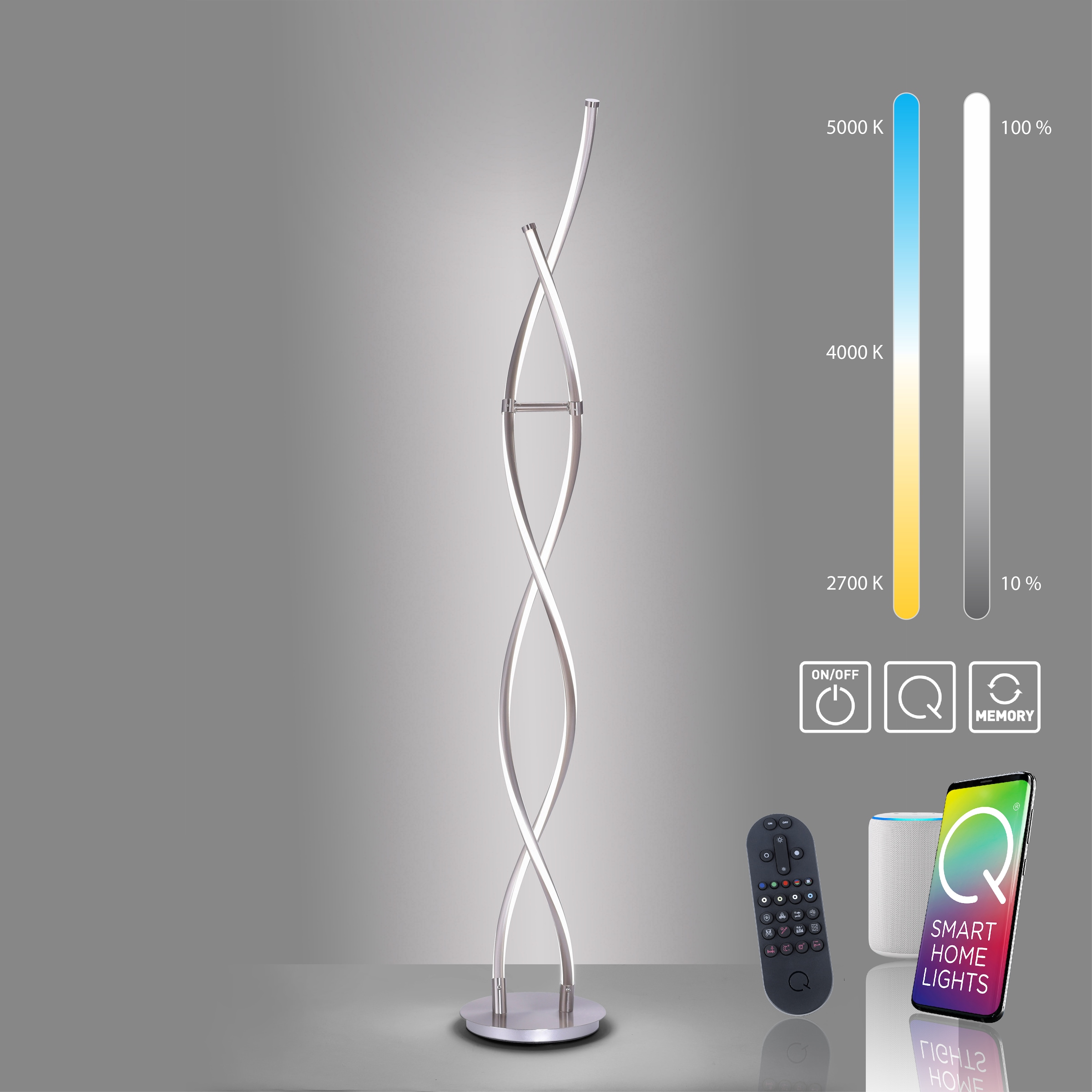 Neuhaus Q SMART HOME LIGHTS LED Stehlampe »Q-MALINA« LED-Board 1 Stk. warmweiß - kaltweiß